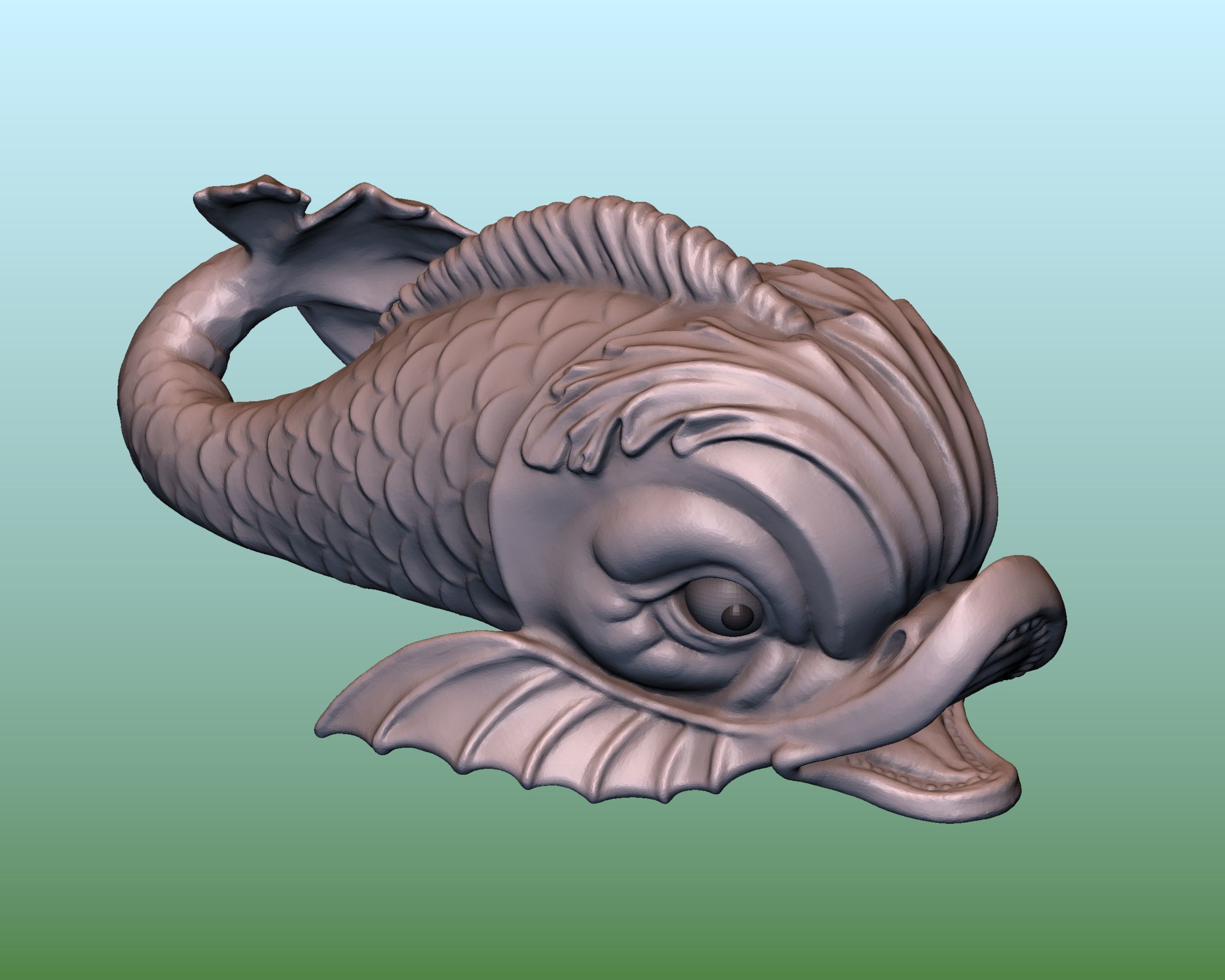 Fantasy Fish Stylized 3D print model_7