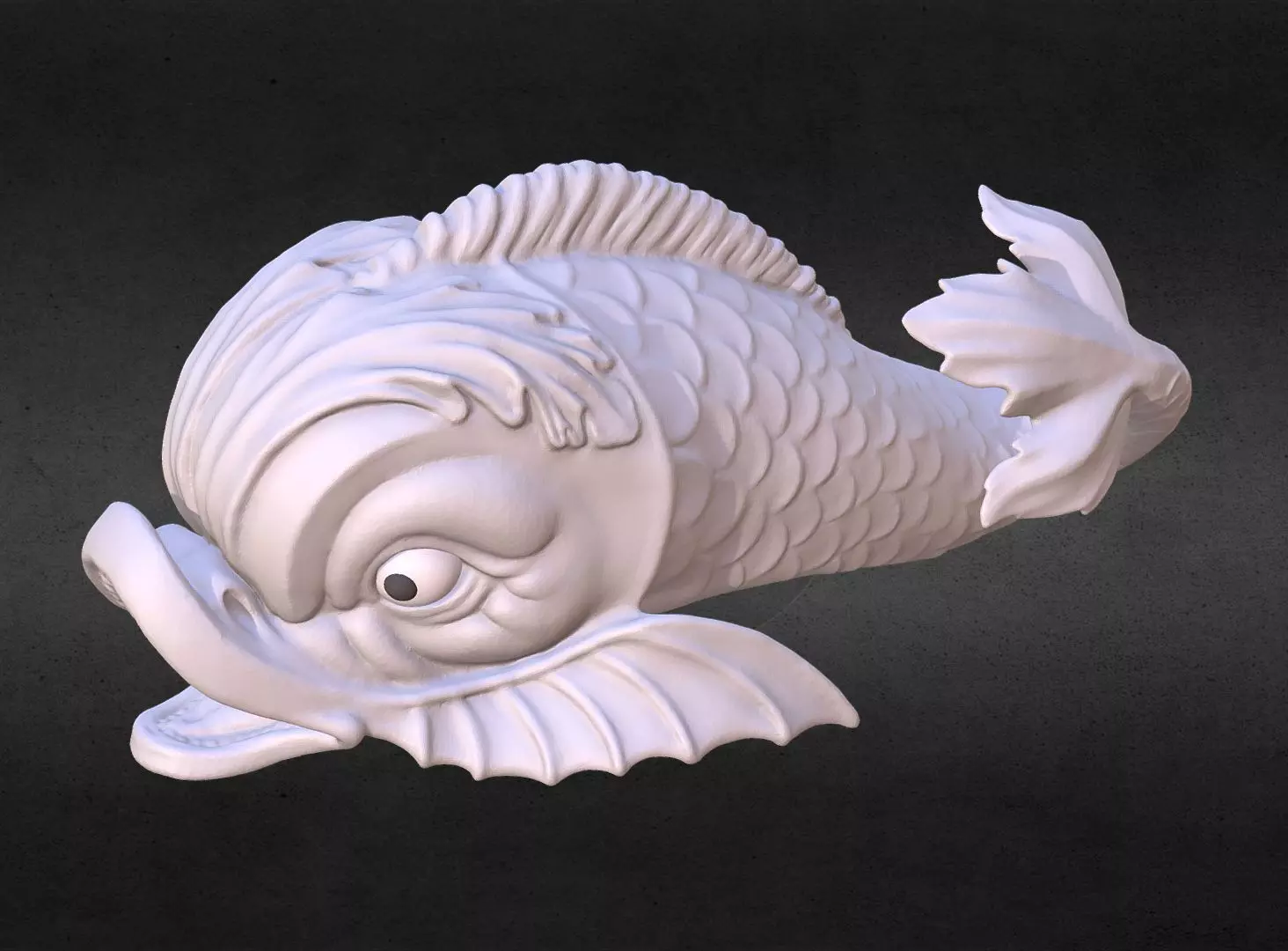 Fantasy Fish Stylized 3D print model_0