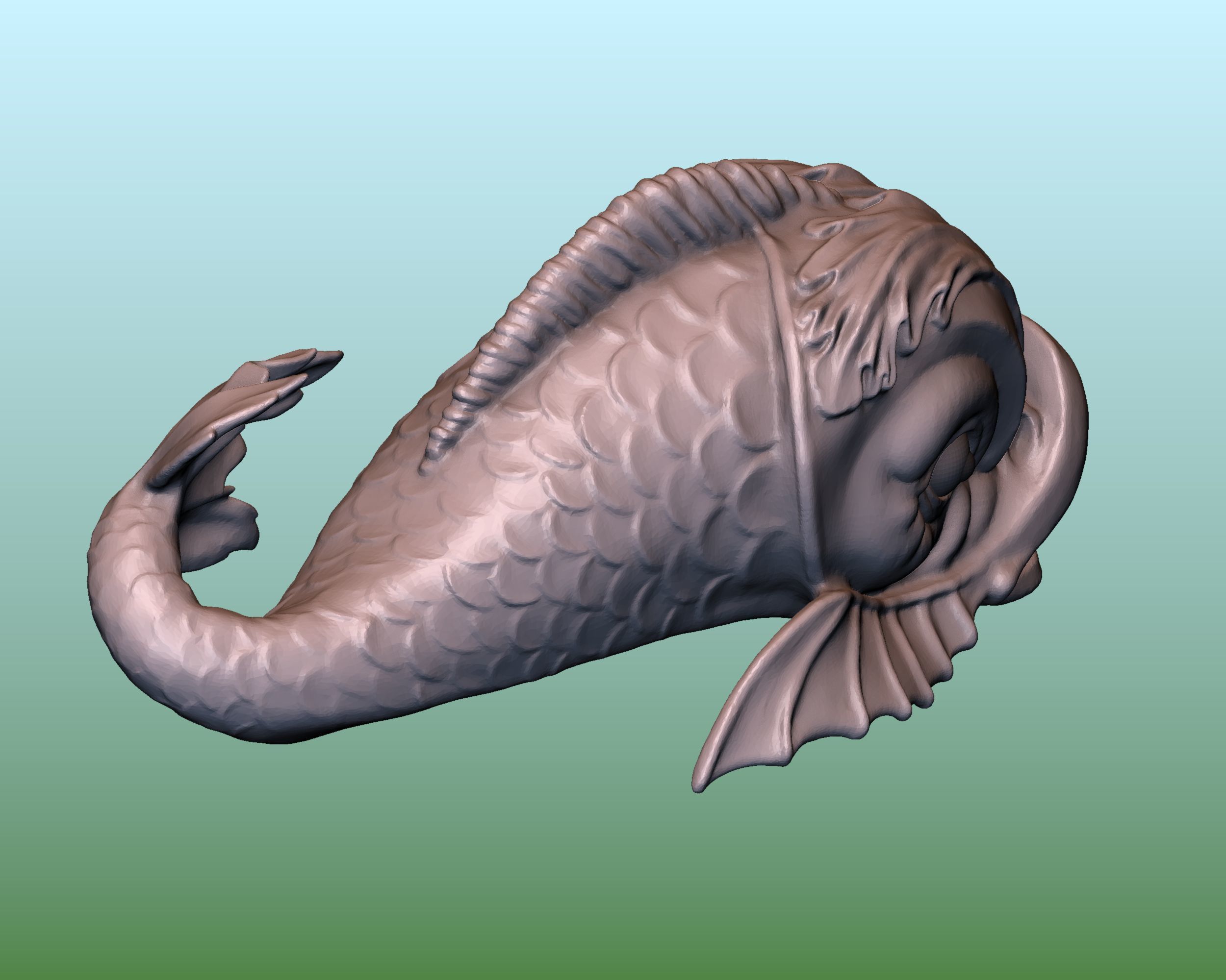 Fantasy Fish Stylized 3D print model_8