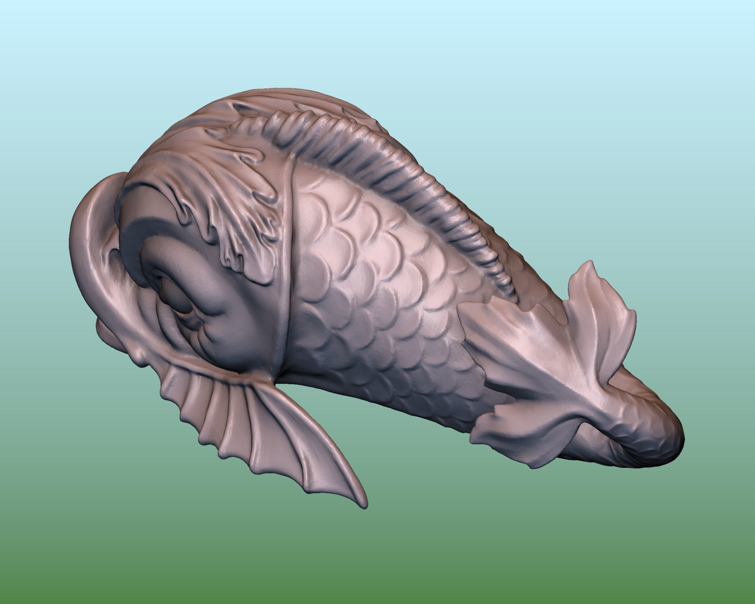 Fantasy Fish Stylized 3D print model_9