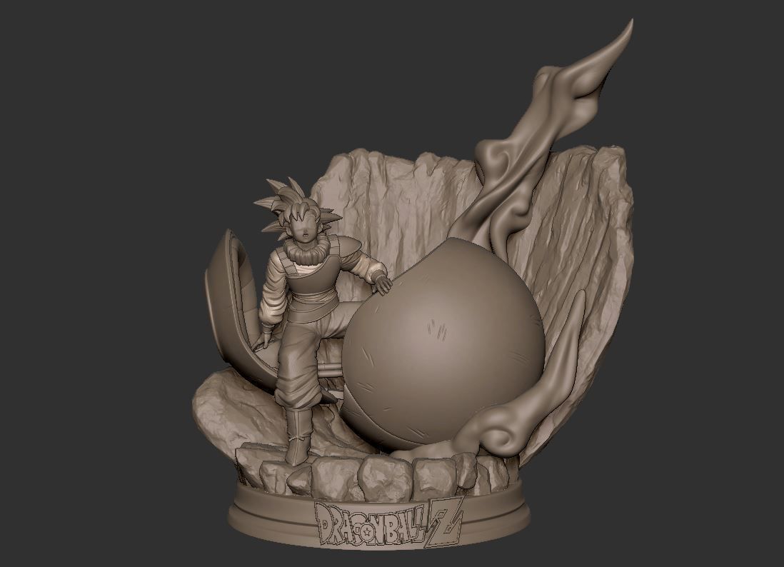 Son Goku Arrival 3D print model_5