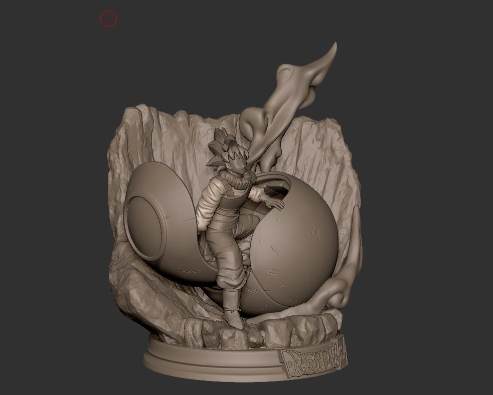 Son Goku Arrival 3D print model_6