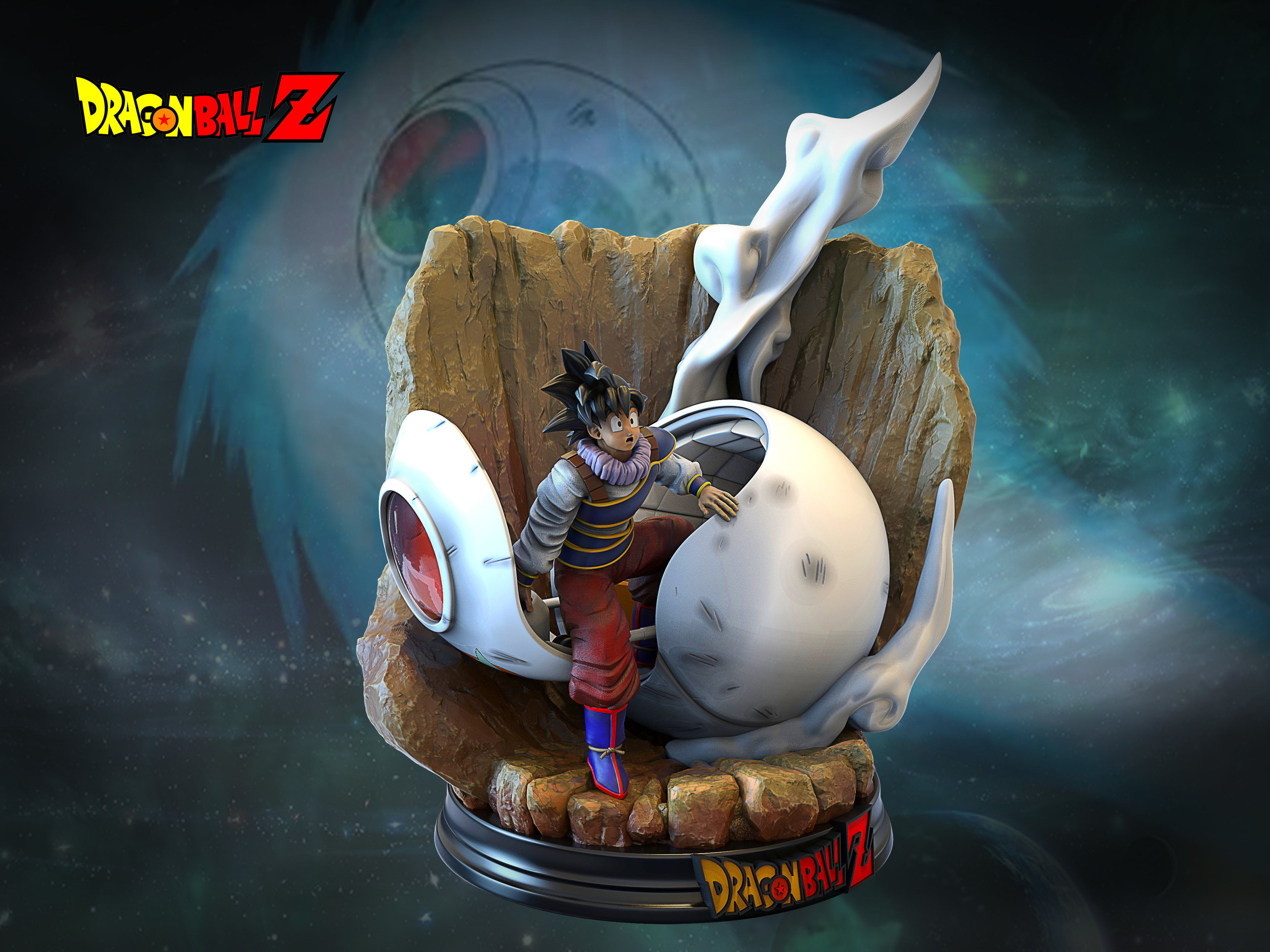 Son Goku Arrival 3D print model_2
