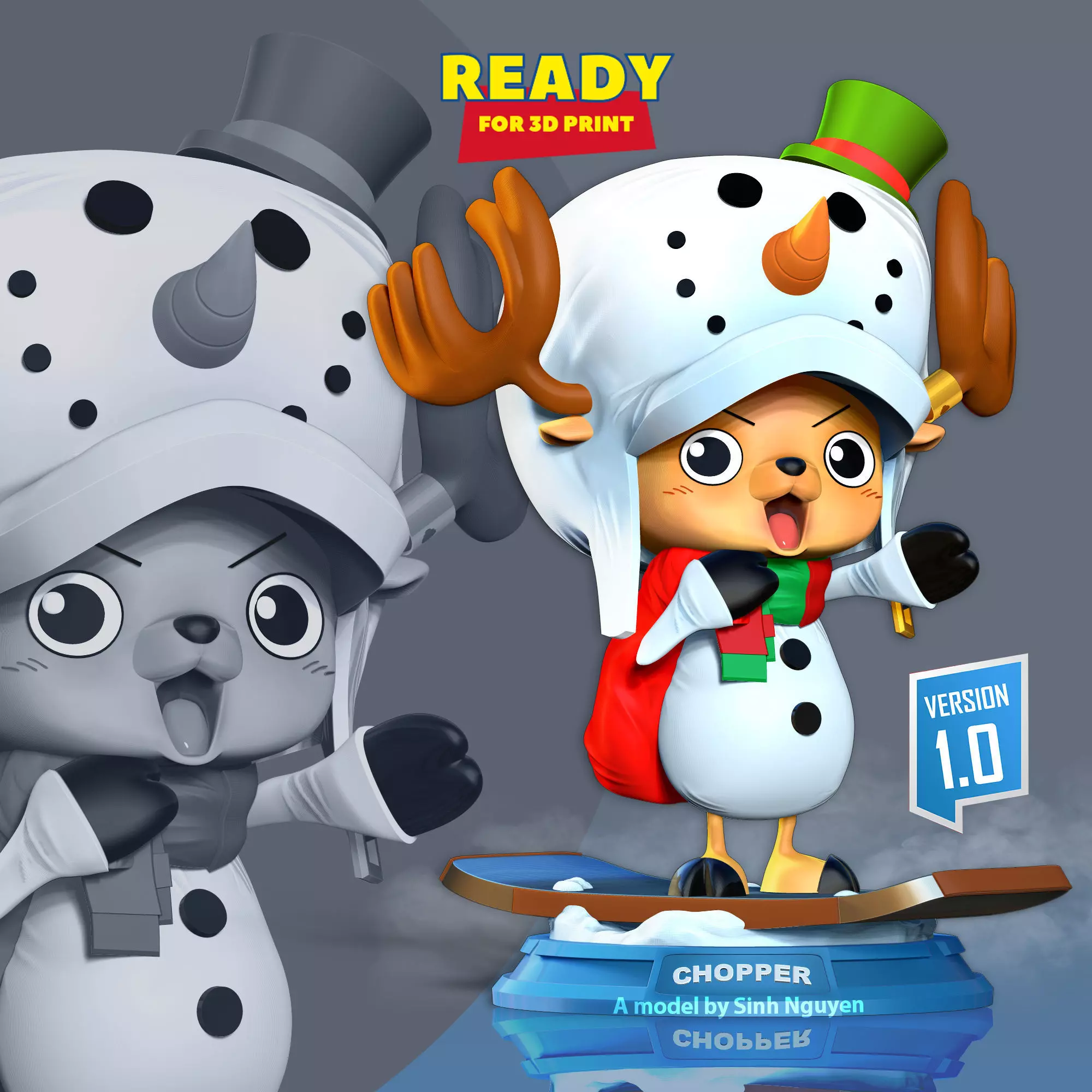Snowman Chopper 3D print model_0