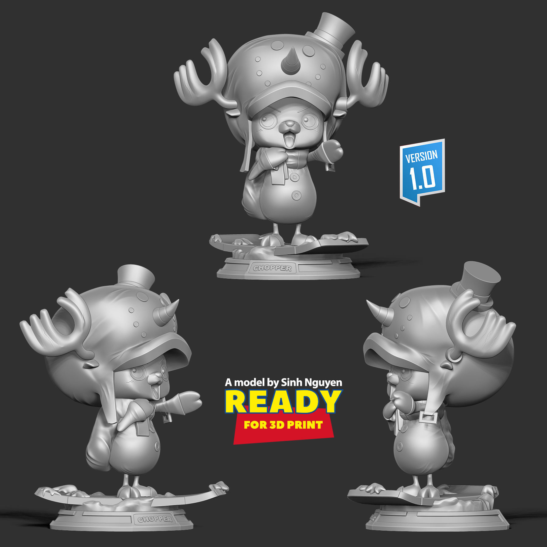 Snowman Chopper 3D print model_4