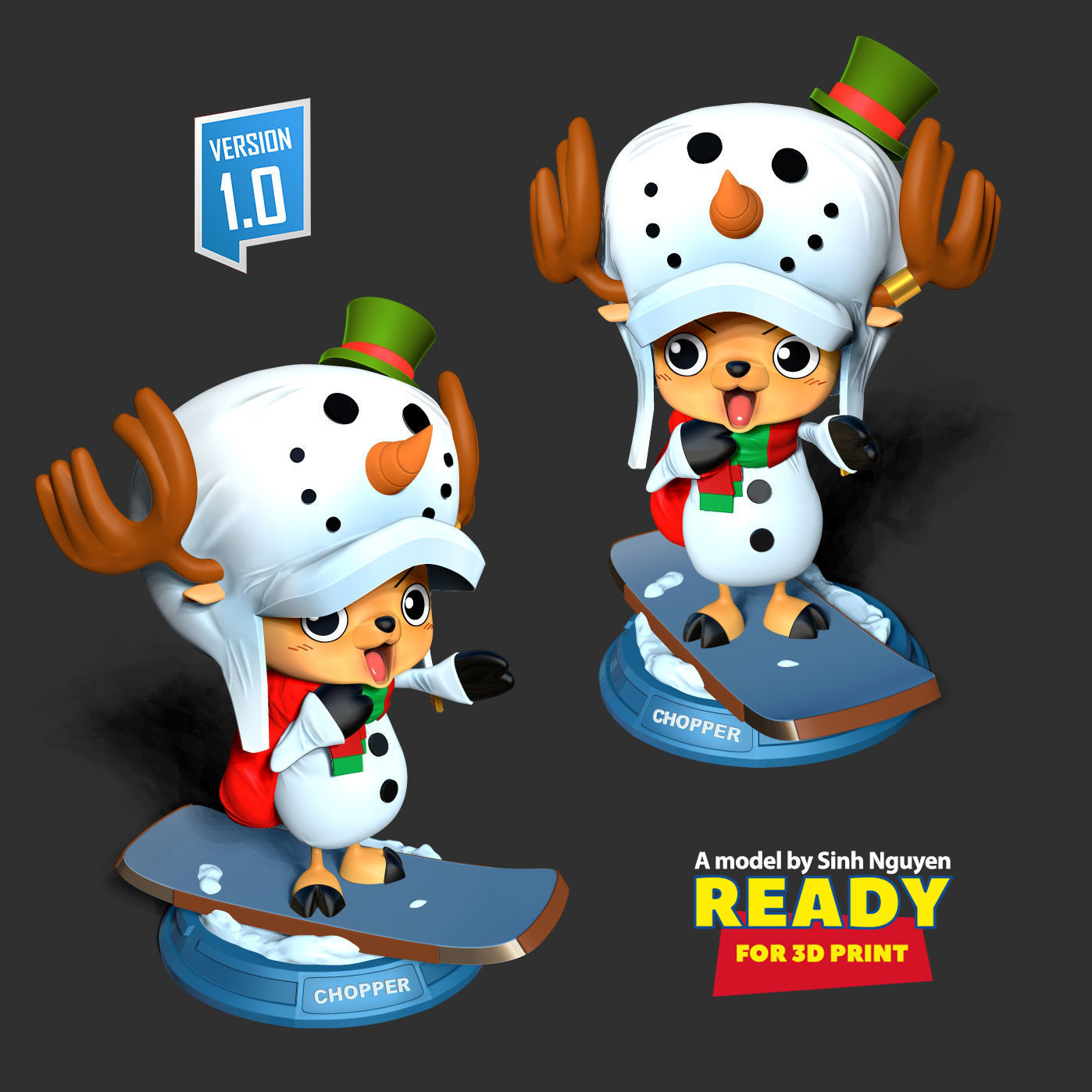 Snowman Chopper 3D print model_3