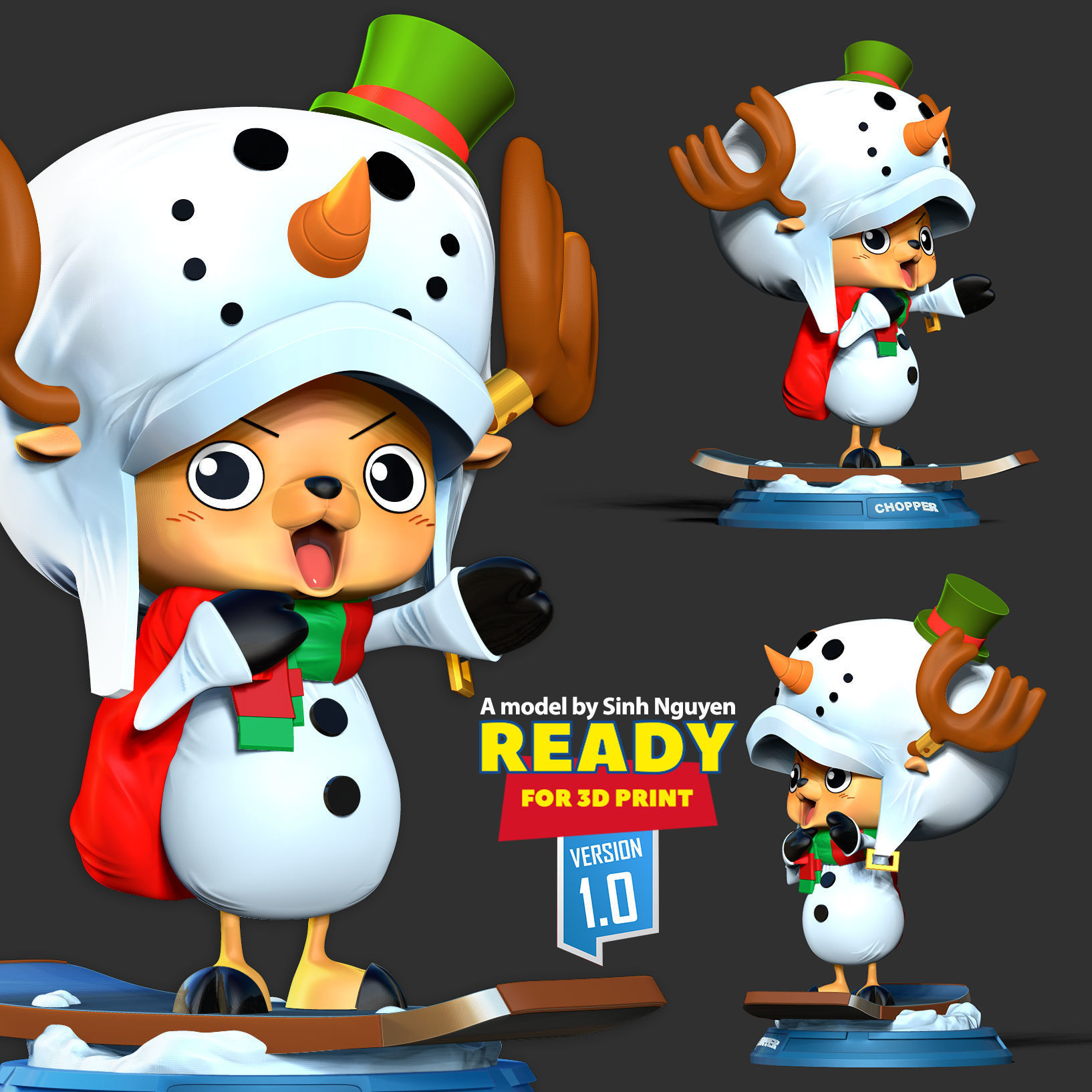 Snowman Chopper 3D print model_1