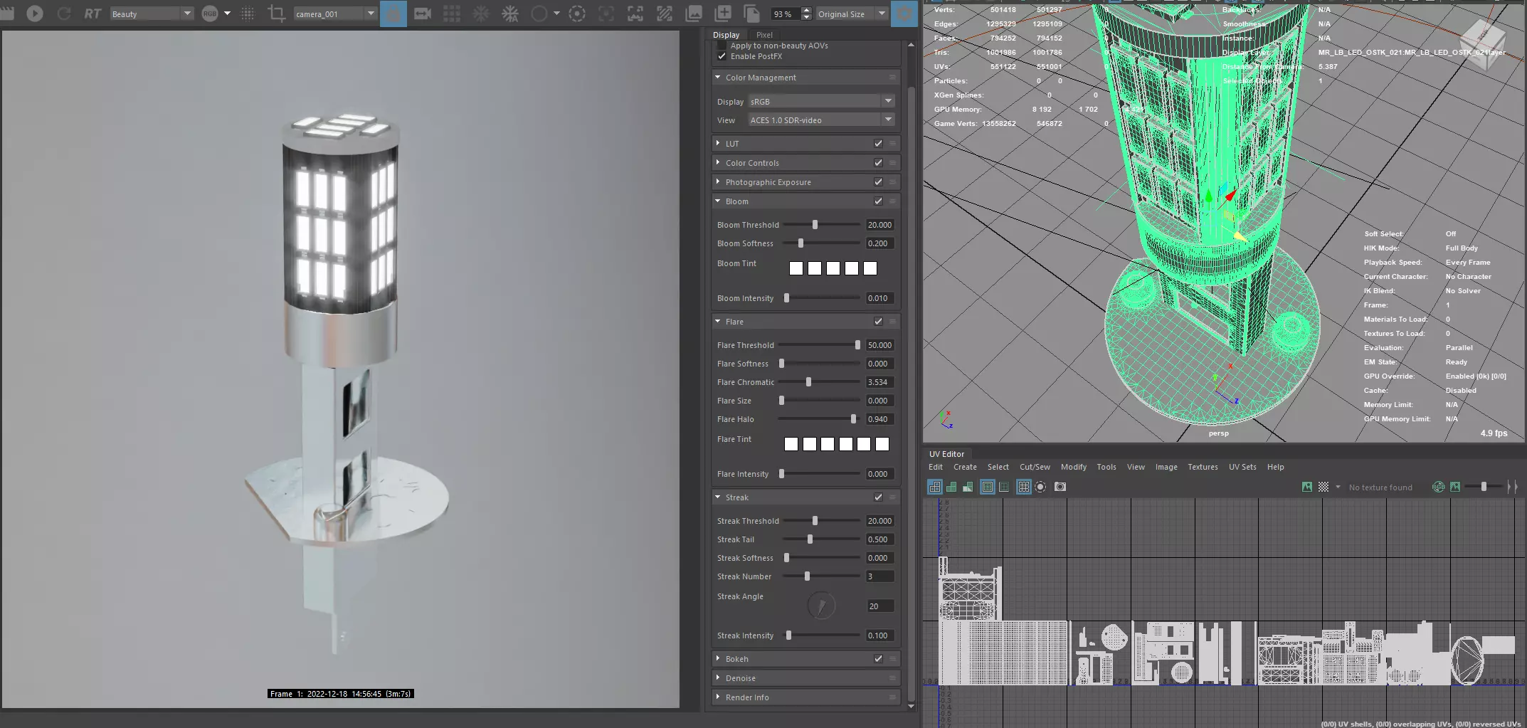 Photorealistic automotive lightbulb collection - item 021 3D model_0