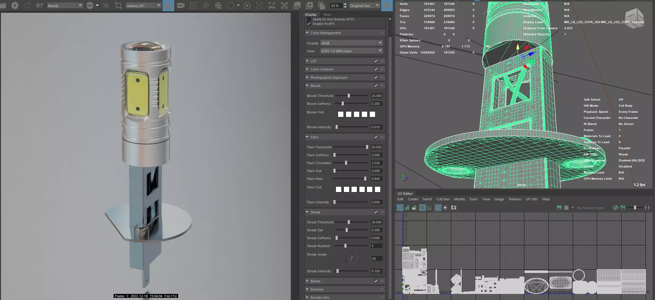Photorealistic automotive lightbulb collection - item 022 3D model_0