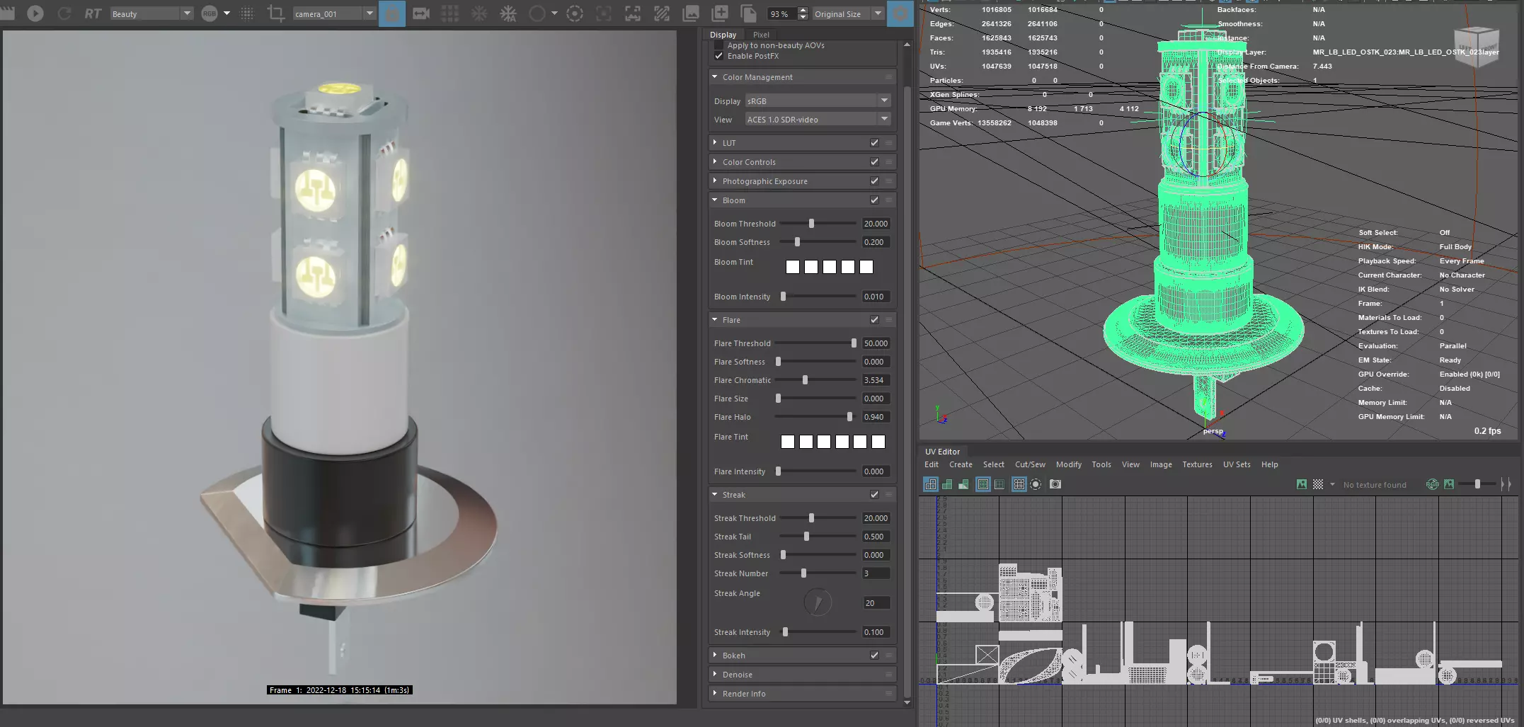 Photorealistic automotive lightbulb collection - item 023 3D model_0