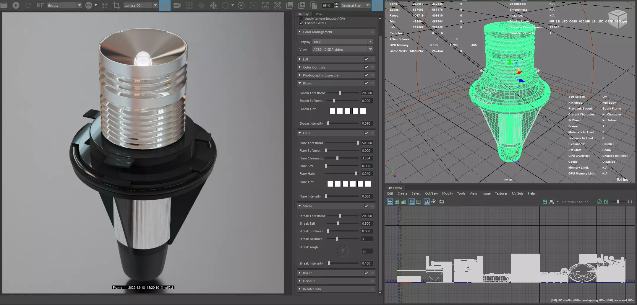 Photorealistic automotive lightbulb collection - item 025 3D model_0