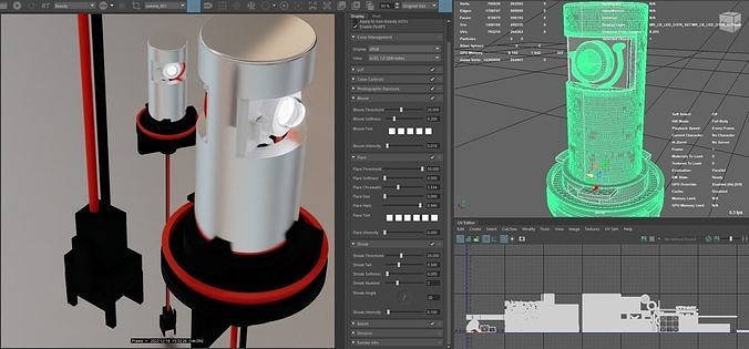 Photorealistic automotive lightbulb collection - item 027 3D model