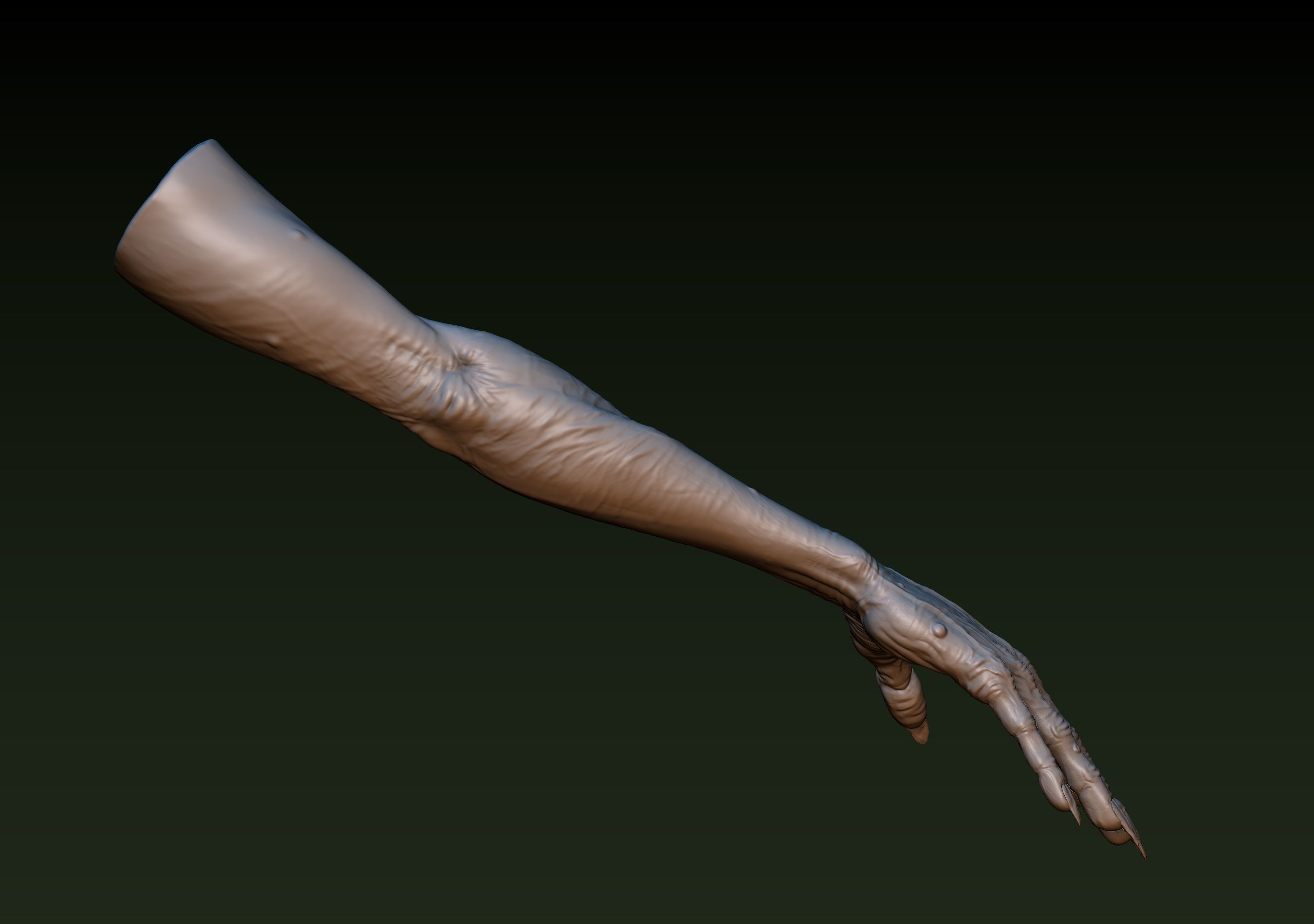 Zombie Hand 3D print model_3