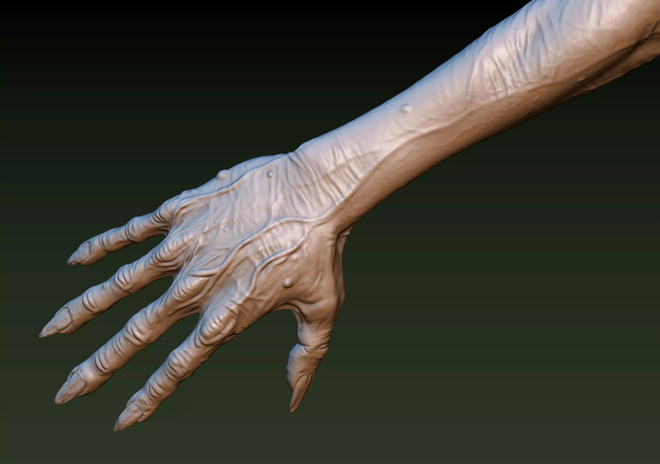 Zombie Hand 3D print model_0