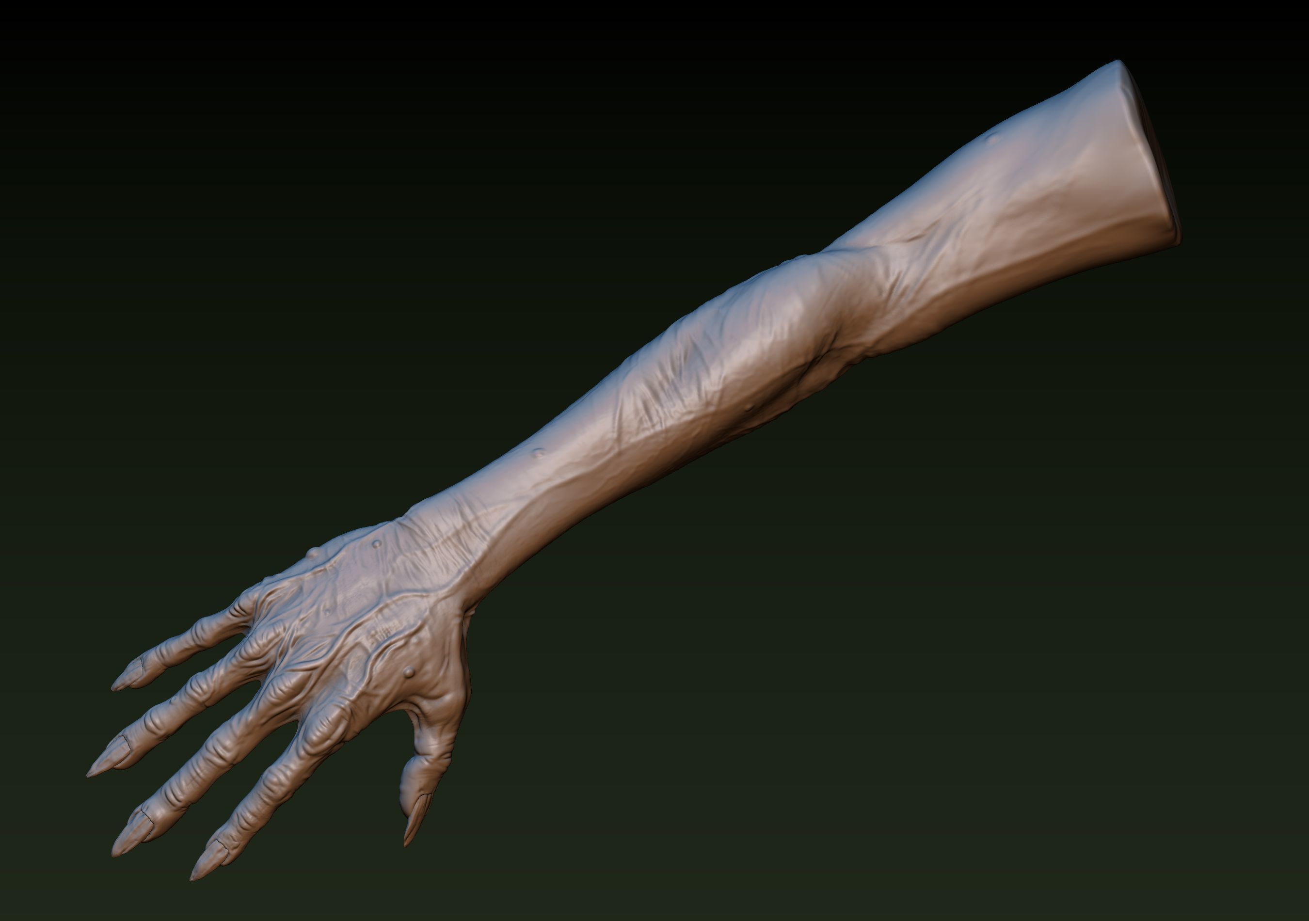 Zombie Hand 3D print model_1