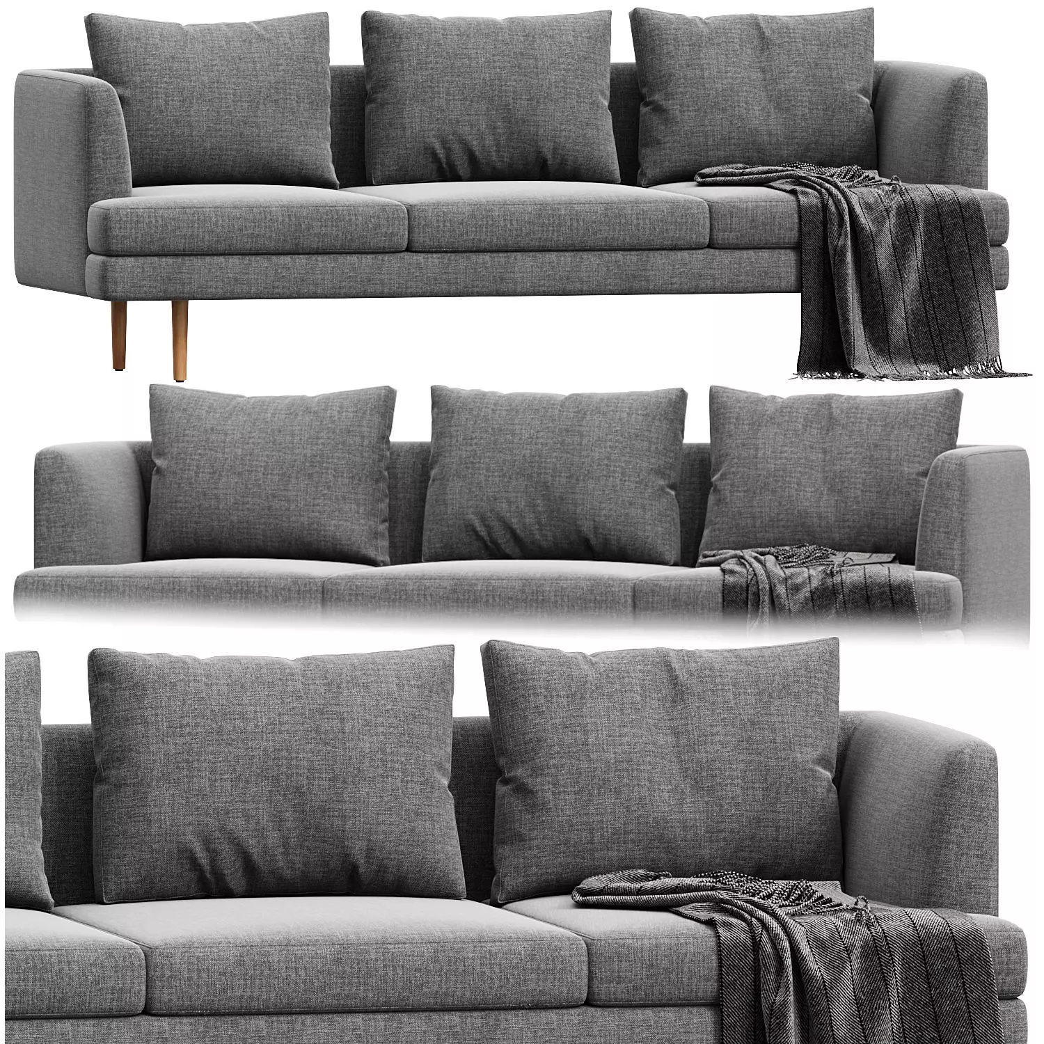 Miller Upholstered Sofa Free 3D model