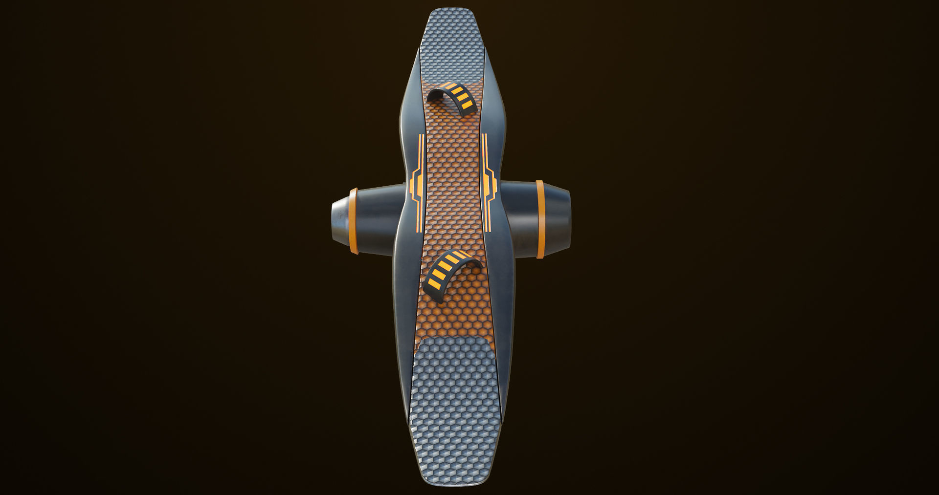  Sci Fi Hoverboard 6 All PBR Unity UE Textures Included Low-poly 3D model_5