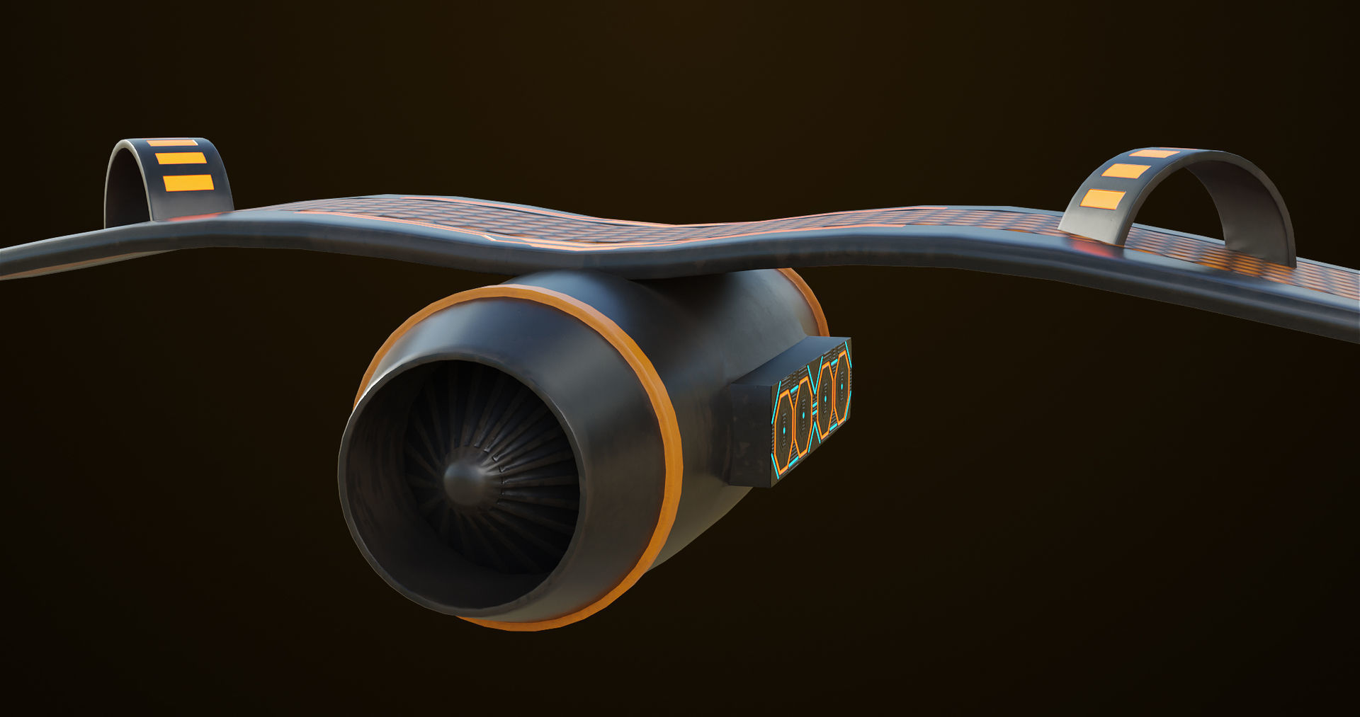  Sci Fi Hoverboard 6 All PBR Unity UE Textures Included Low-poly 3D model_2