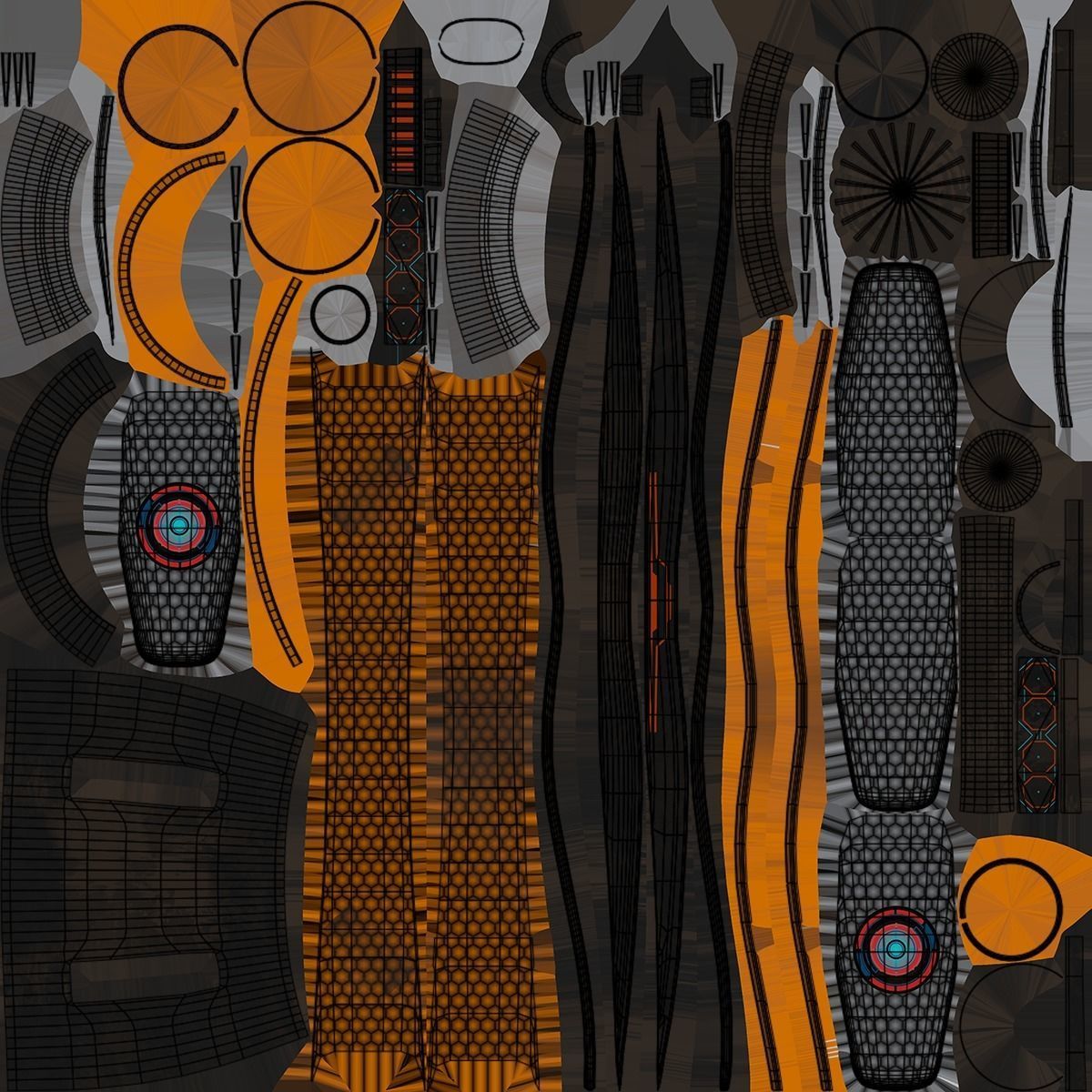  Sci Fi Hoverboard 6 All PBR Unity UE Textures Included Low-poly 3D model_21