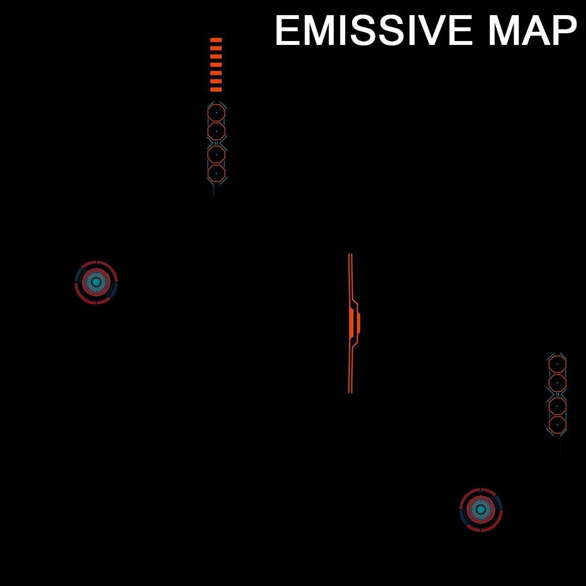  Sci Fi Hoverboard 6 All PBR Unity UE Textures Included Low-poly 3D model_22