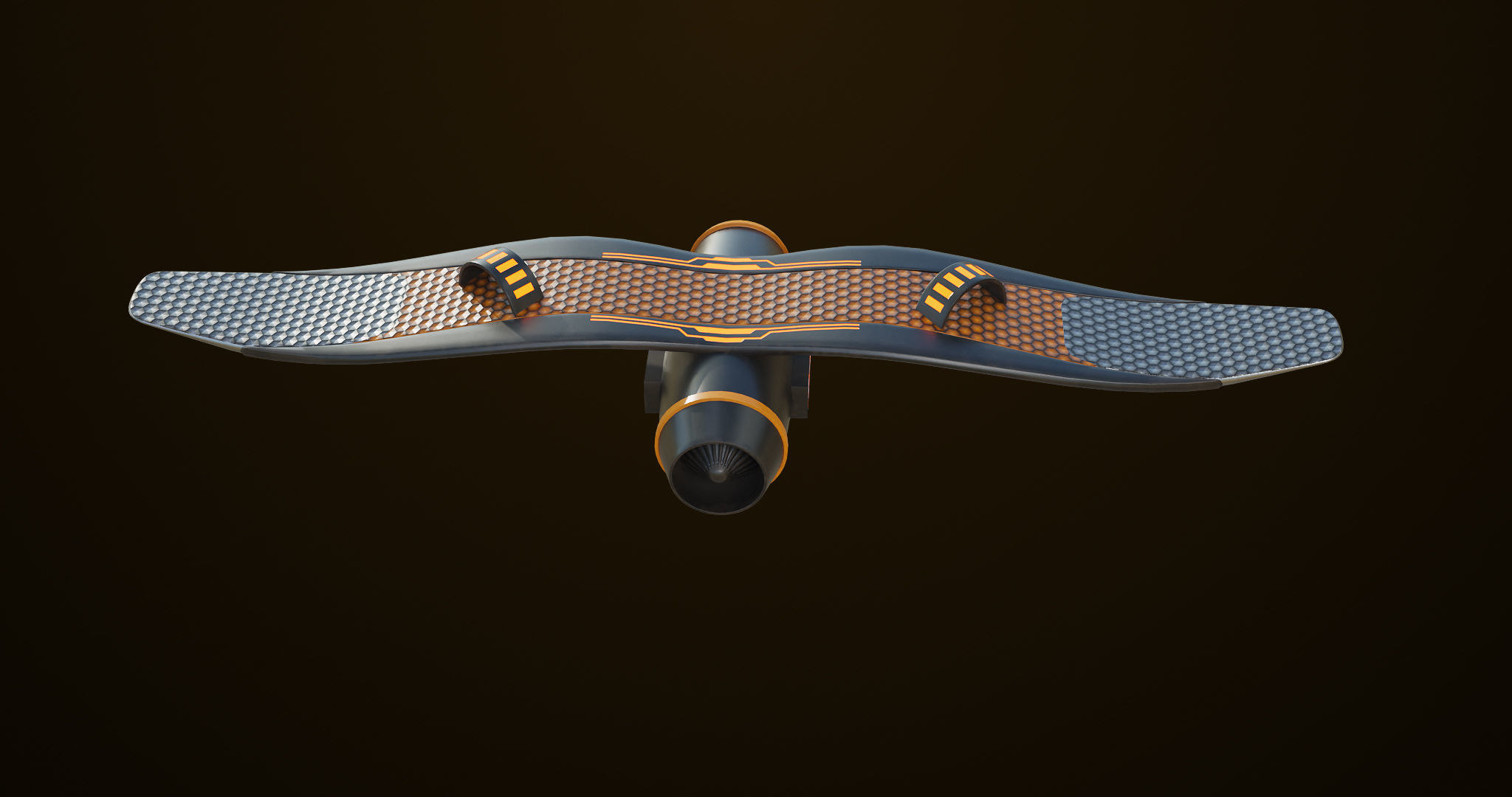  Sci Fi Hoverboard 6 All PBR Unity UE Textures Included Low-poly 3D model_3