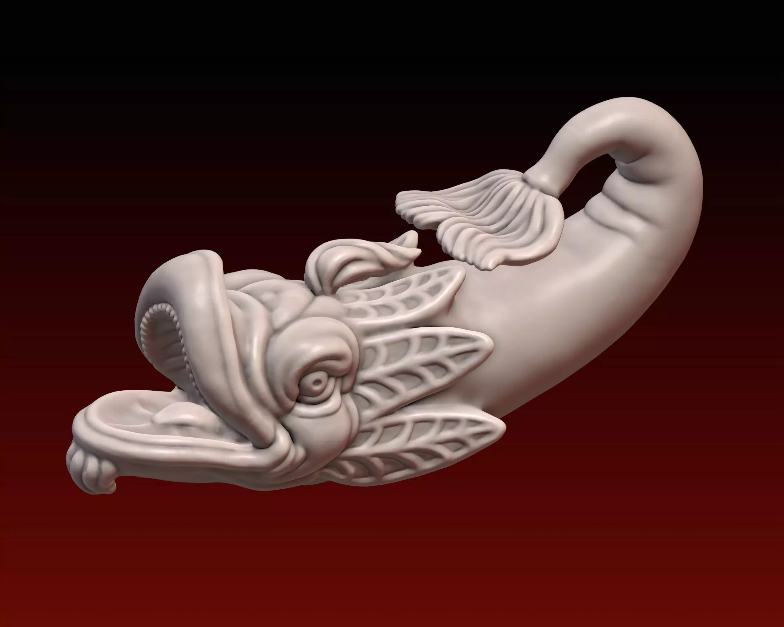 Stylized Decorative Fish 3D print model