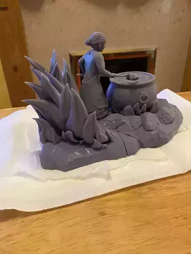 Mary Karras Your Mother Cooks socks In Hell 3D Statue STL 3D print model