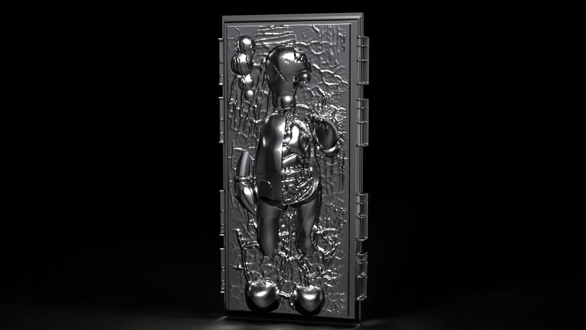 KAWS DISSECTED 2009- STAR WARS HAN SOLO CARBONITE 3D print model_1