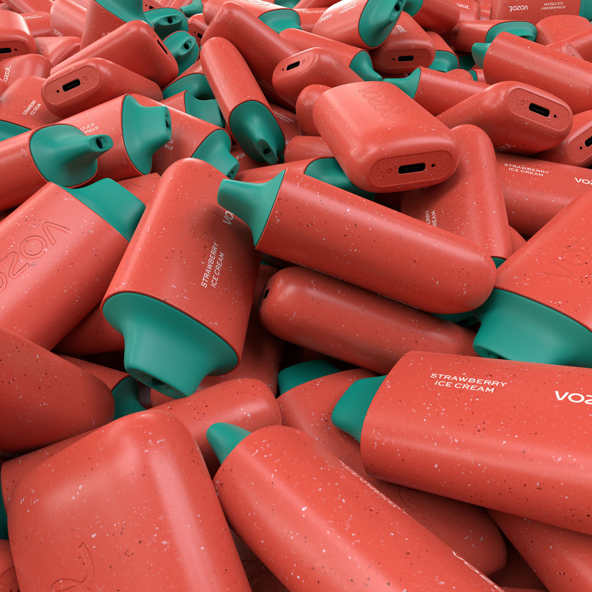 Vozol Star 6000 Strawberry Ice Cream Low-poly 3D model_3