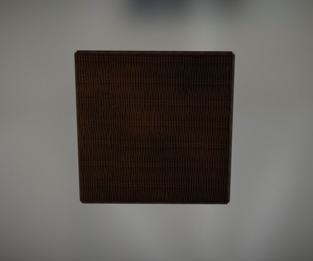 Basket Square Dark PBR Low Poly Low-poly 3D model_5