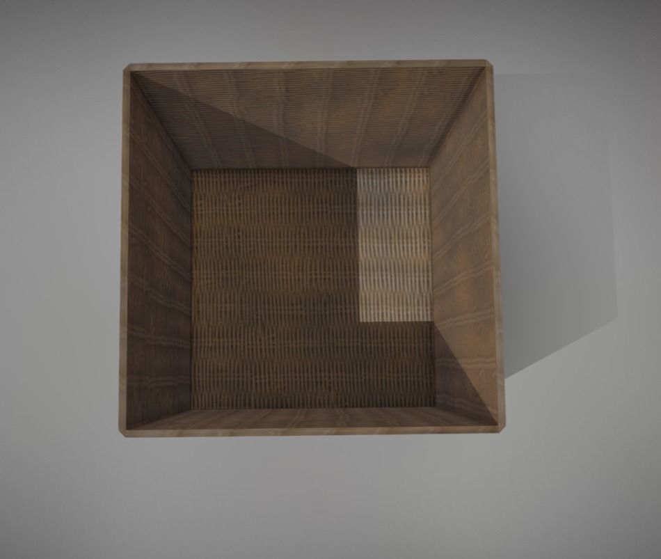 Basket Square Dark PBR Low Poly Low-poly 3D model_3