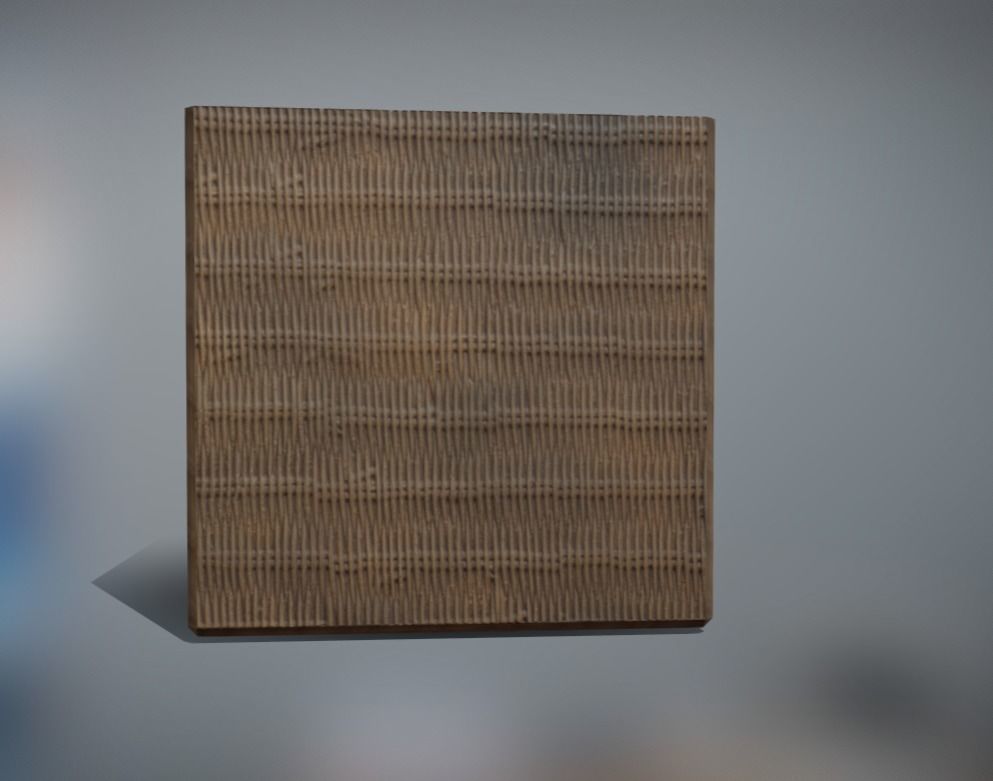 Basket Square Dark PBR Low Poly Low-poly 3D model_4
