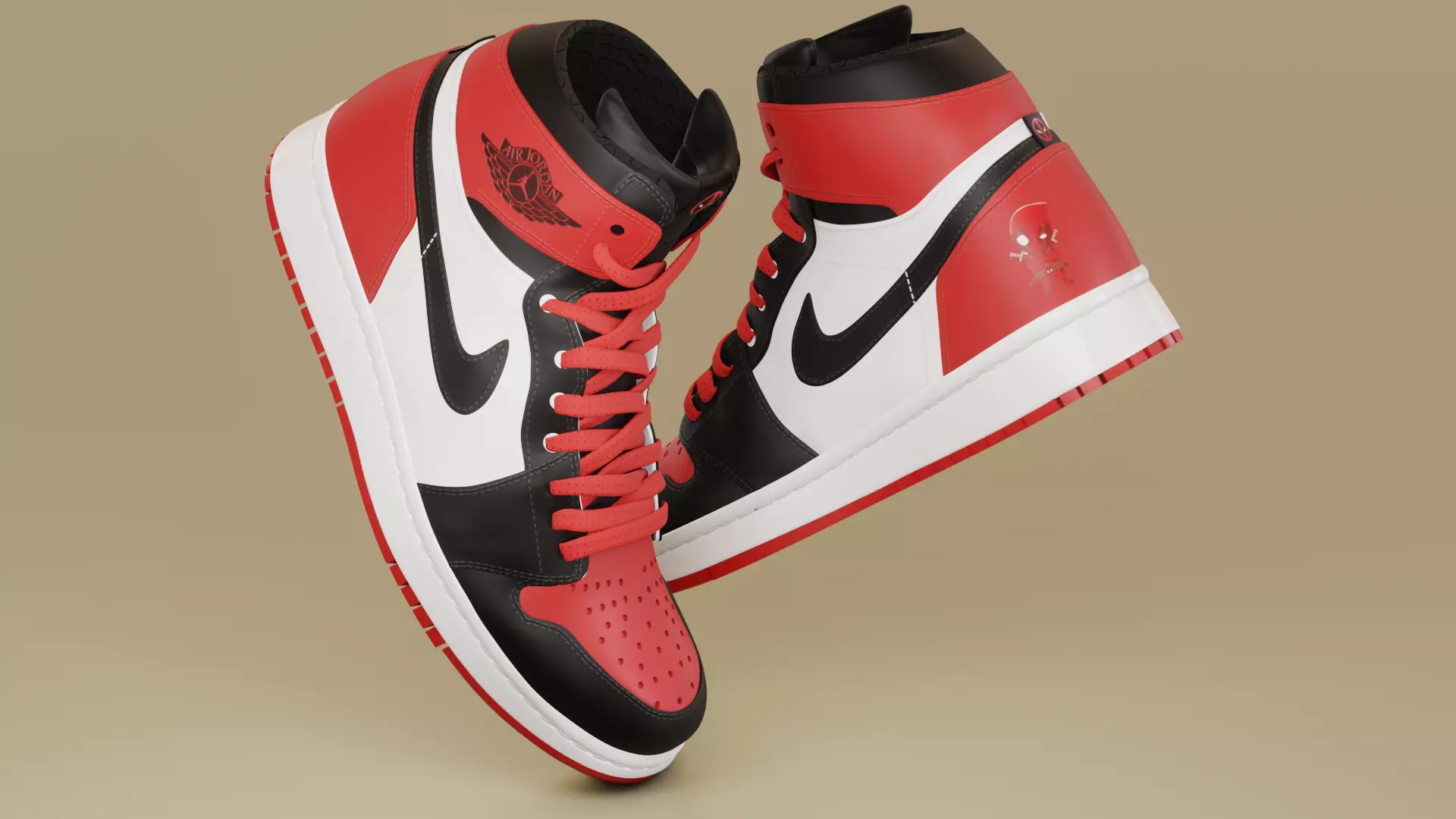 Air Jordan 1 Deadpool 3D model