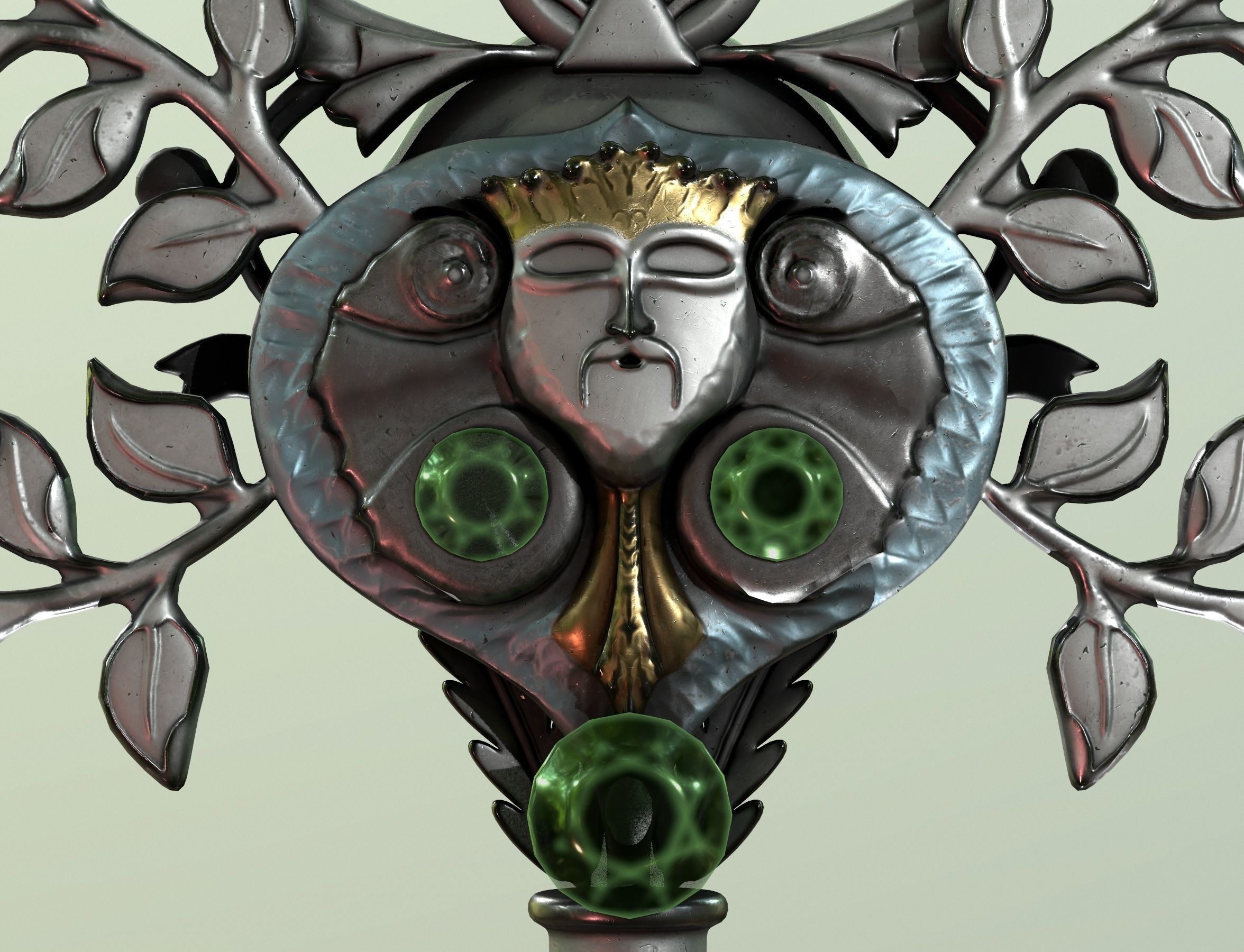 spring key Low-poly 3D model_23