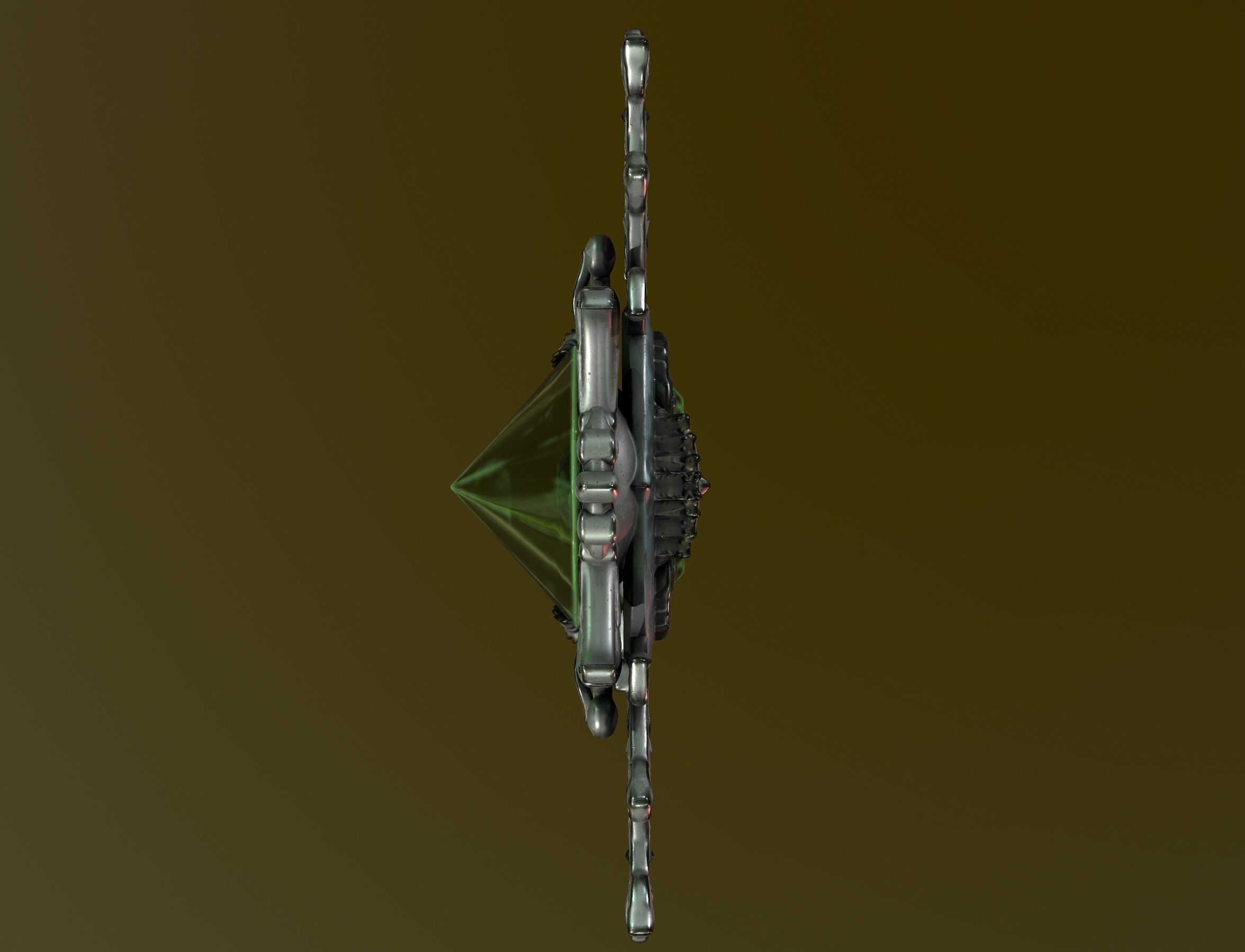 spring key Low-poly 3D model_30