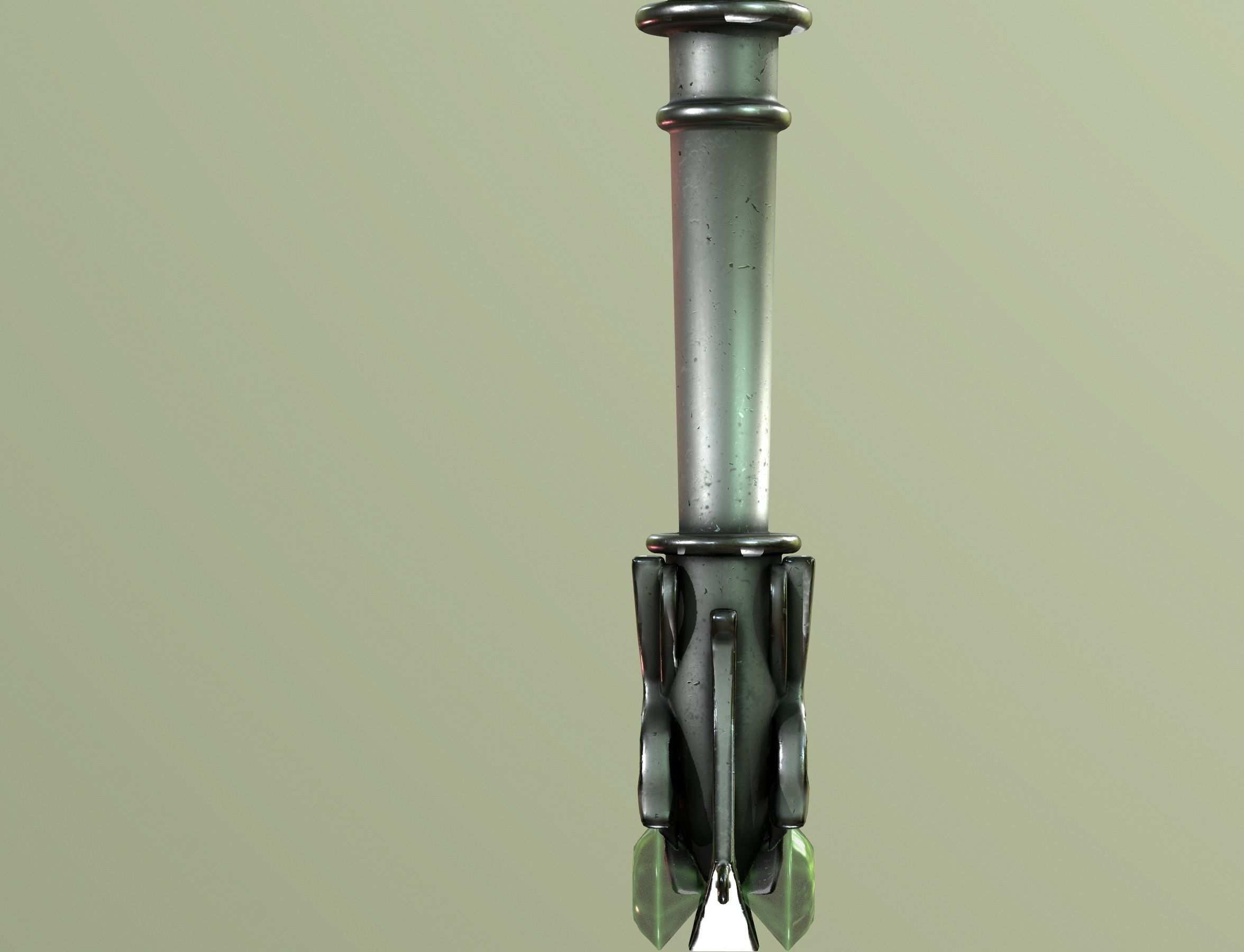 spring key Low-poly 3D model_26