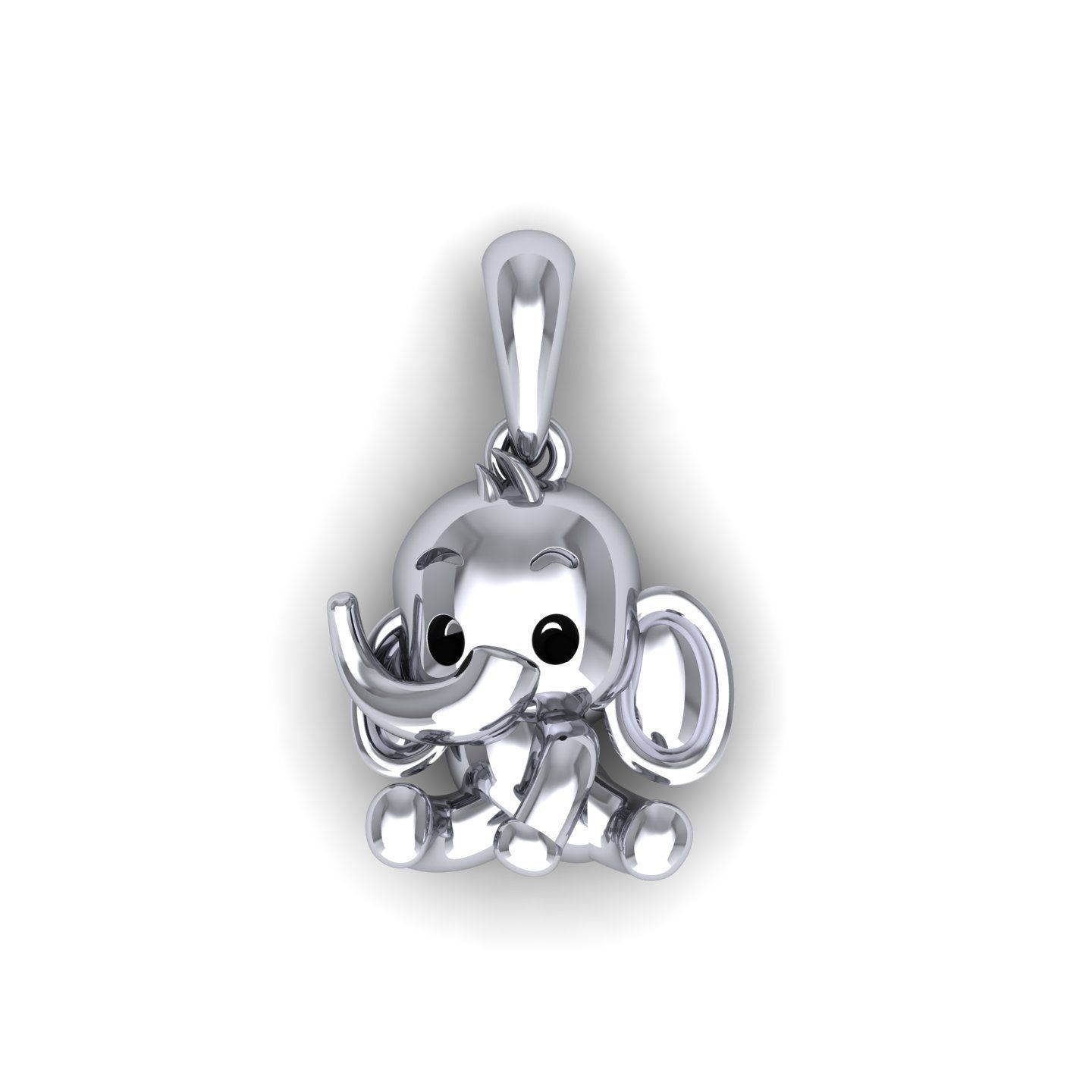 Elephant Pandent 3D print model_11