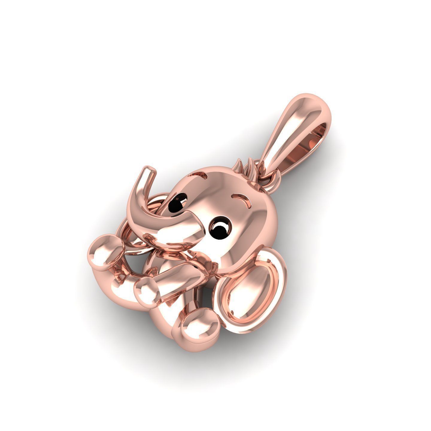 Elephant Pandent 3D print model_5