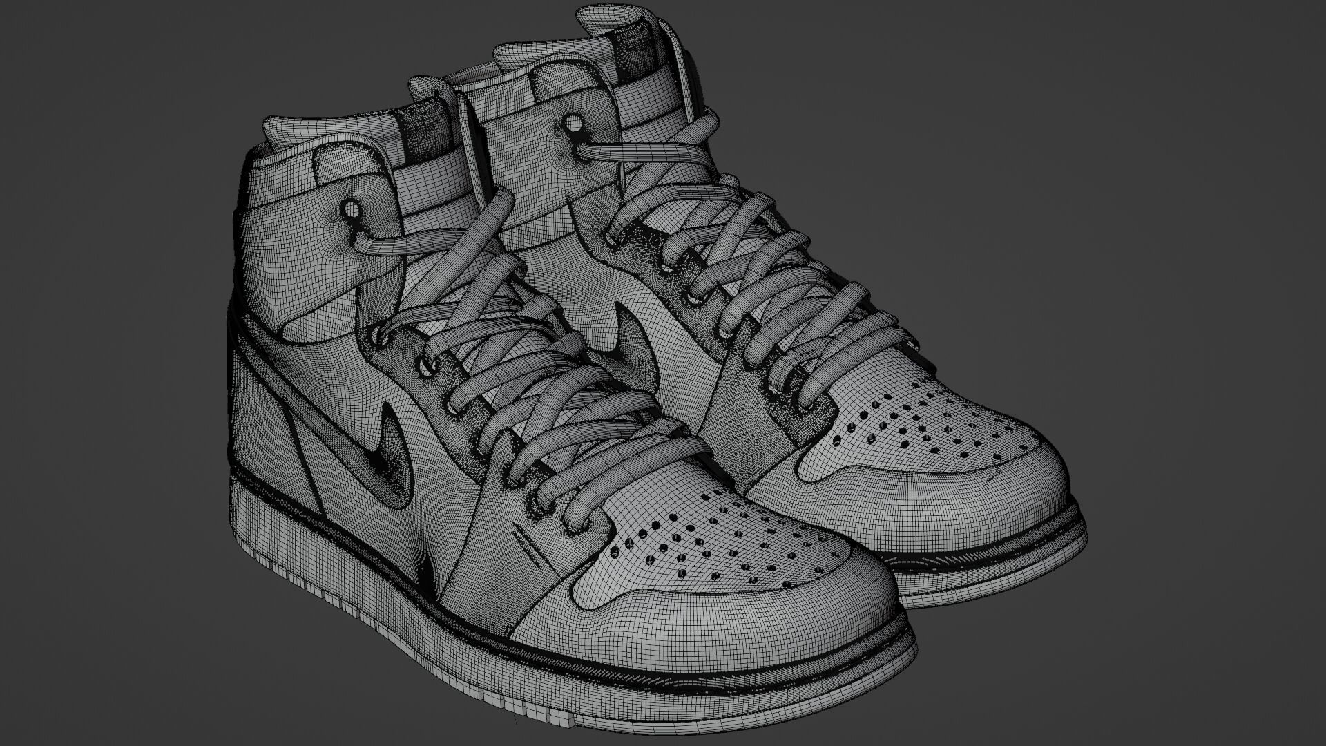 Air Jordan 1 Wolverine 3D model_11