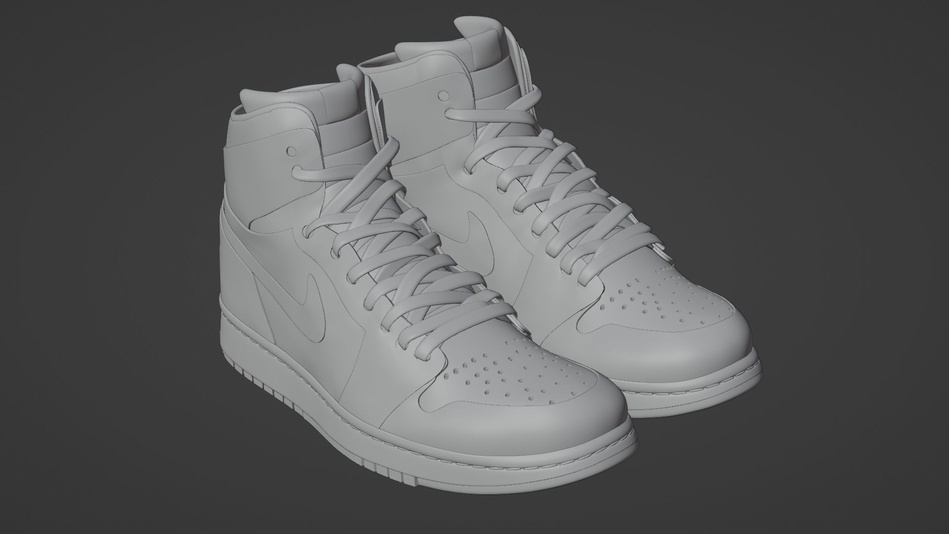 Air Jordan 1 Wolverine 3D model_8