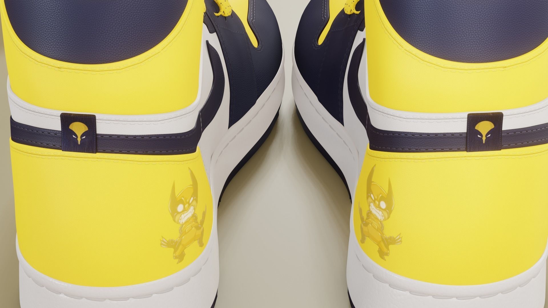 Air Jordan 1 Wolverine 3D model_2