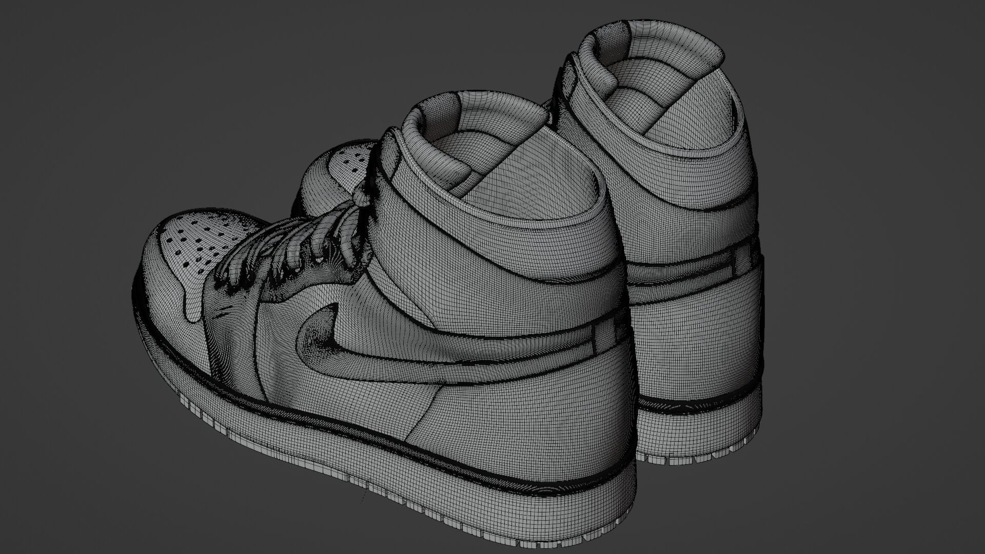 Air Jordan 1 Wolverine 3D model_12