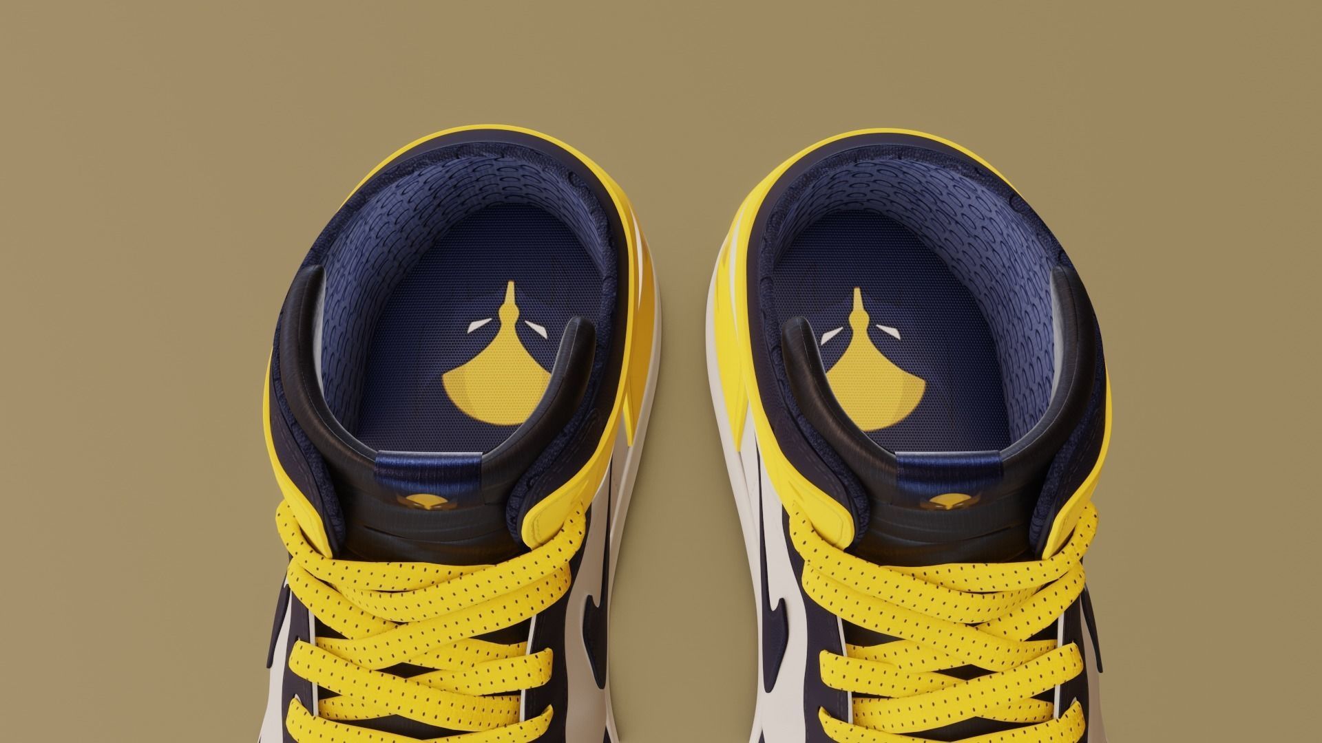Air Jordan 1 Wolverine 3D model_3