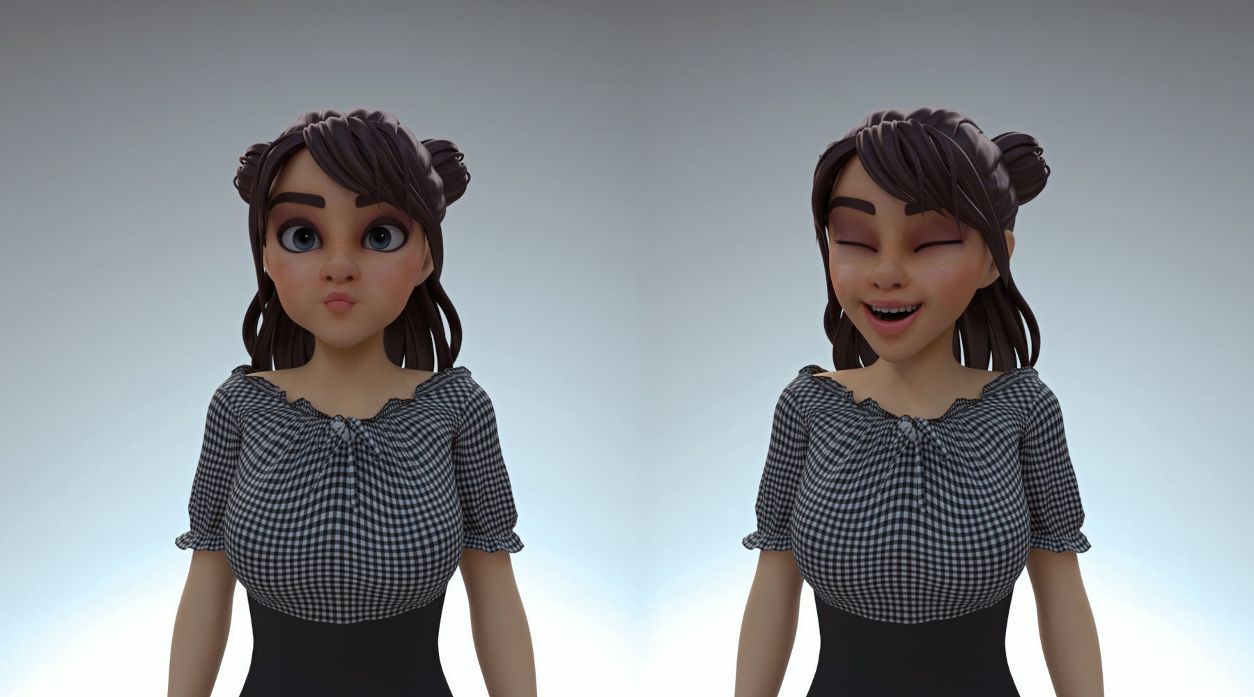 Mia Girl 3D model_4