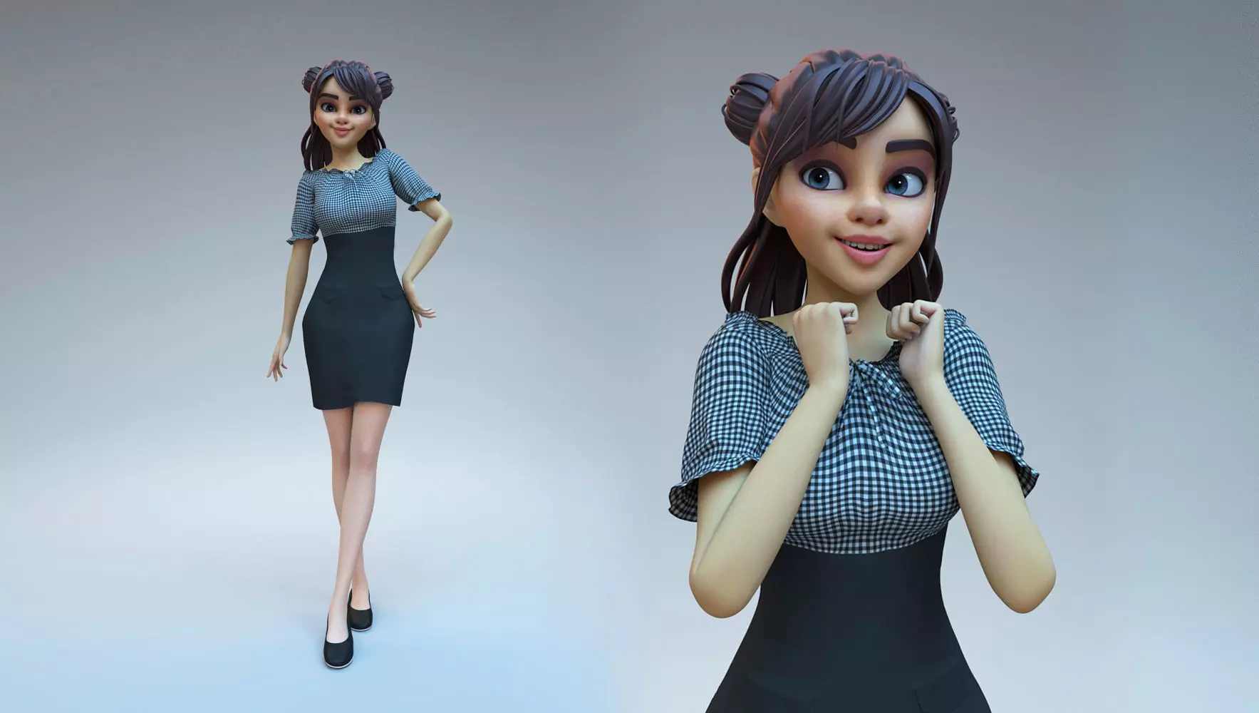 Mia Girl 3D model_0
