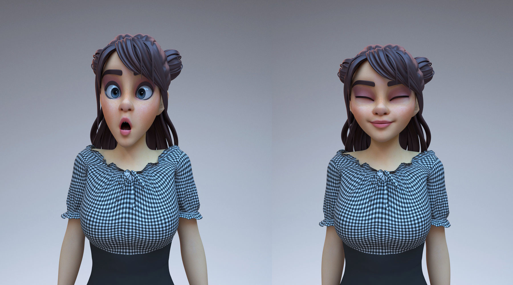 Mia Girl 3D model_2