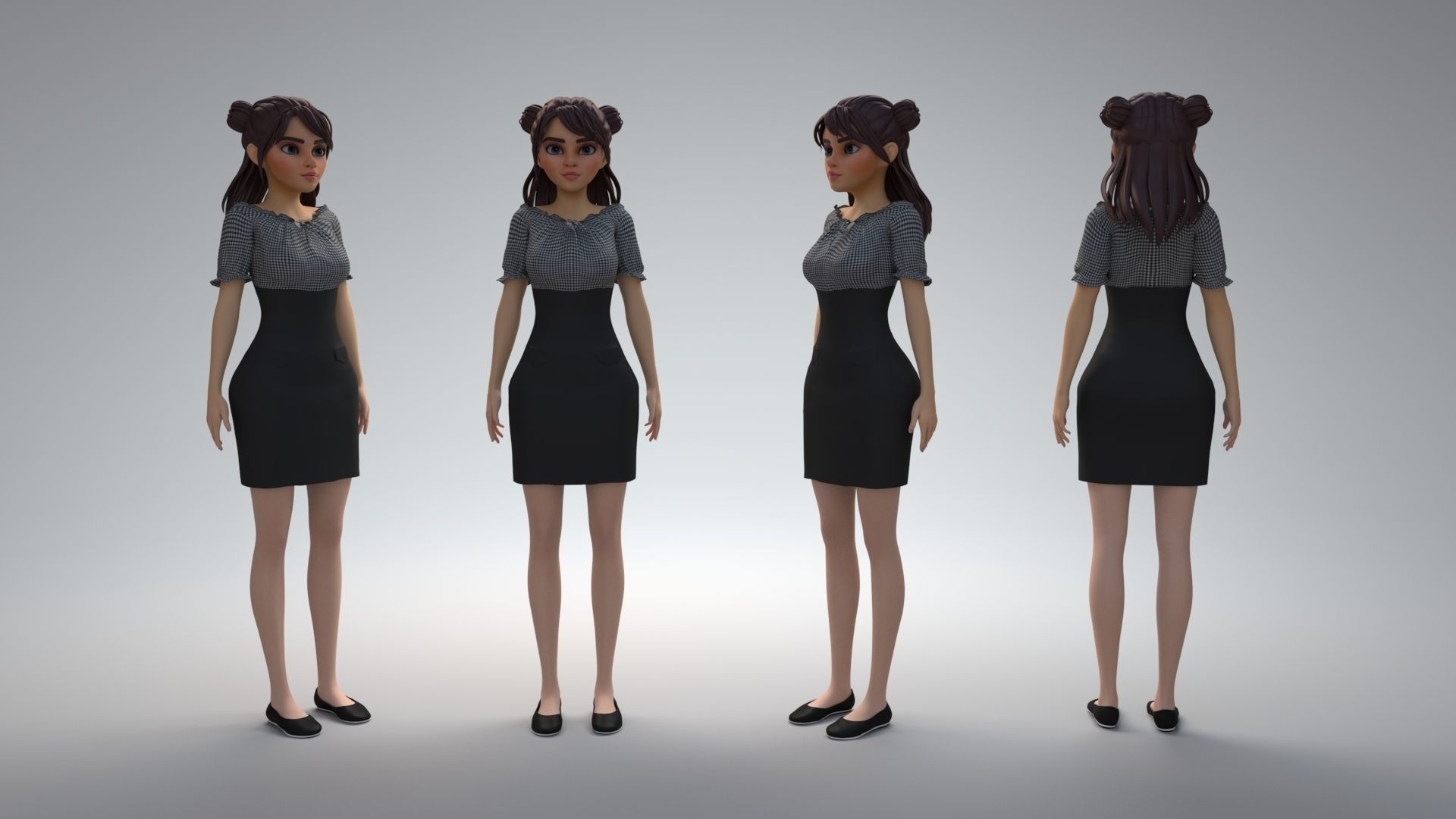 Mia Girl 3D model_5