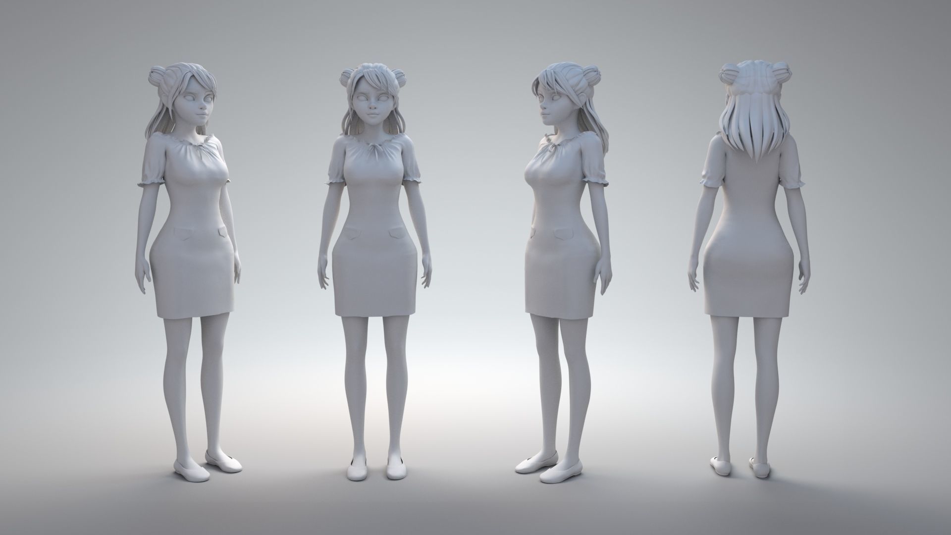 Mia Girl 3D model_7