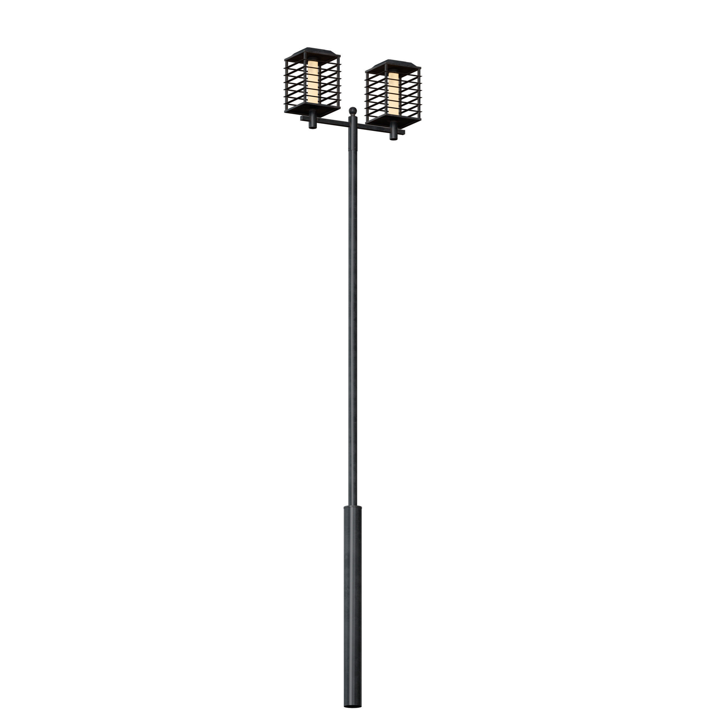 Street park lamp post 3D model_3