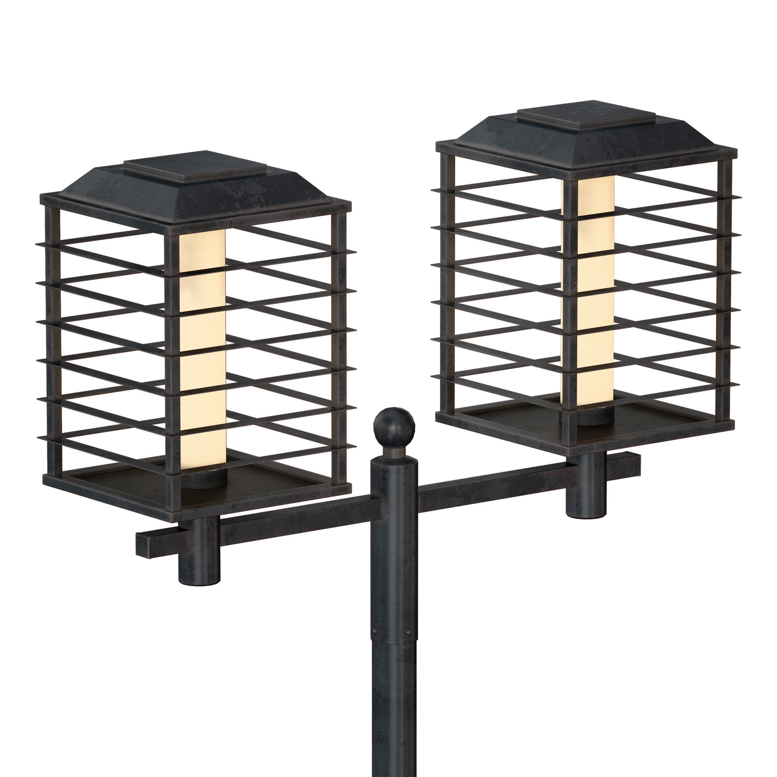 Street park lamp post 3D model_6